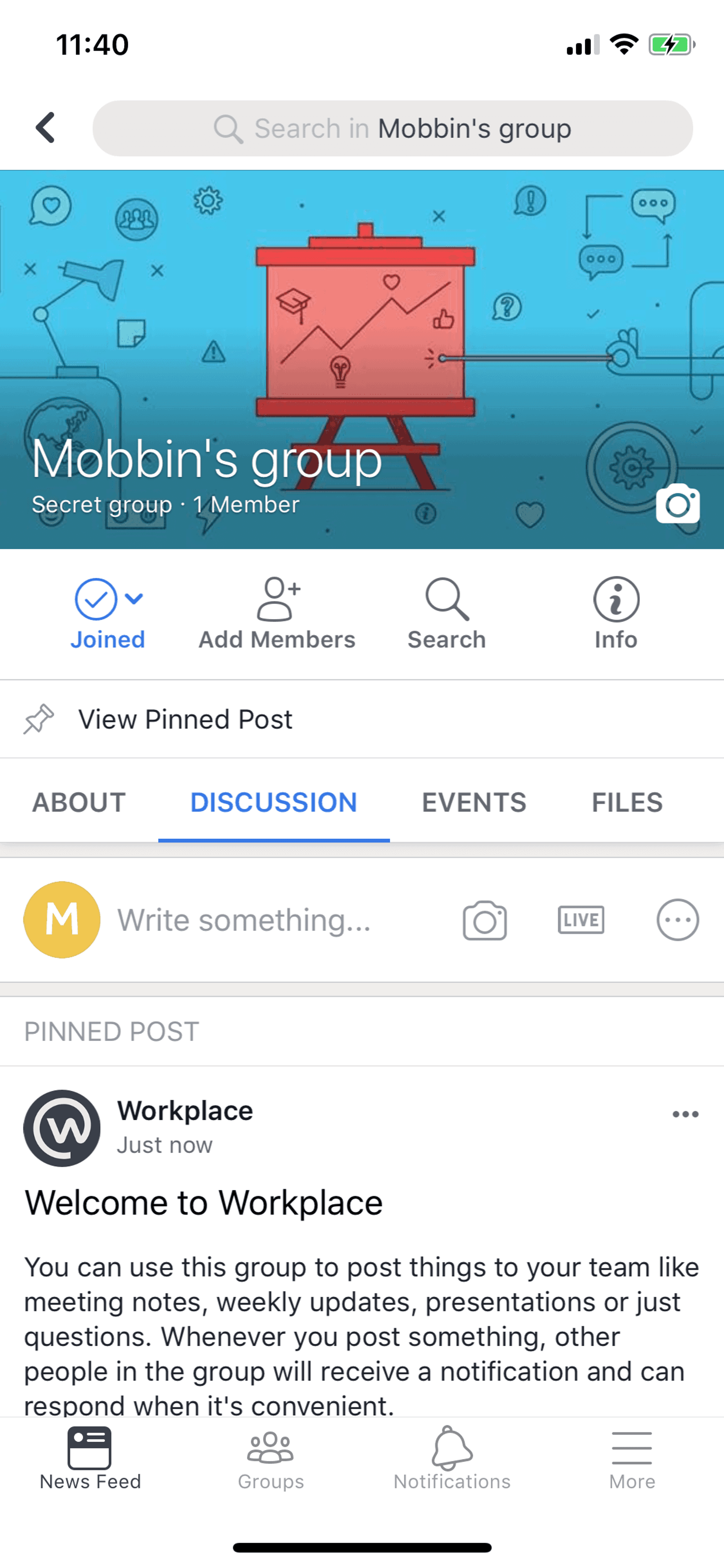 Workplace iOS Business interface screenshot 14