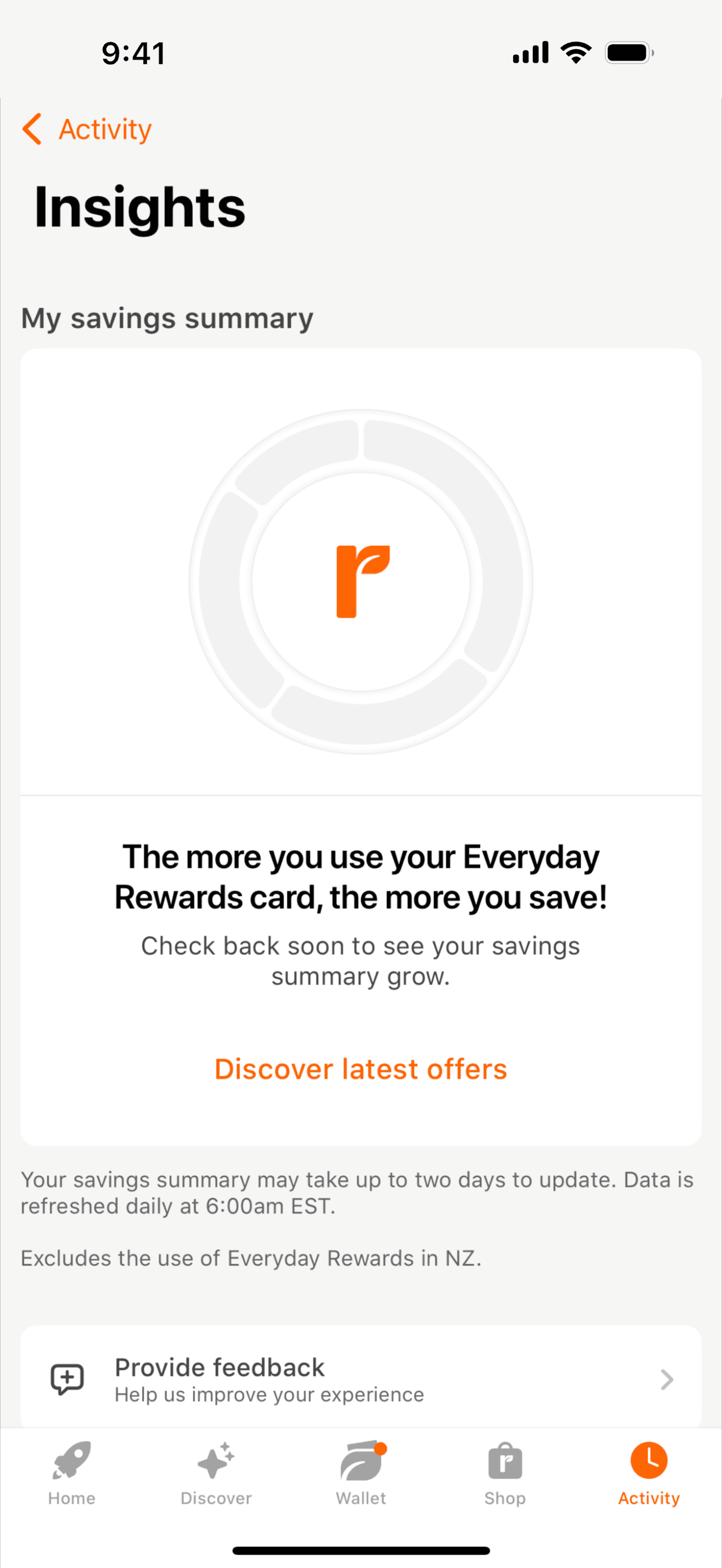 Everyday Rewards iOS Shopping interface screenshot 17