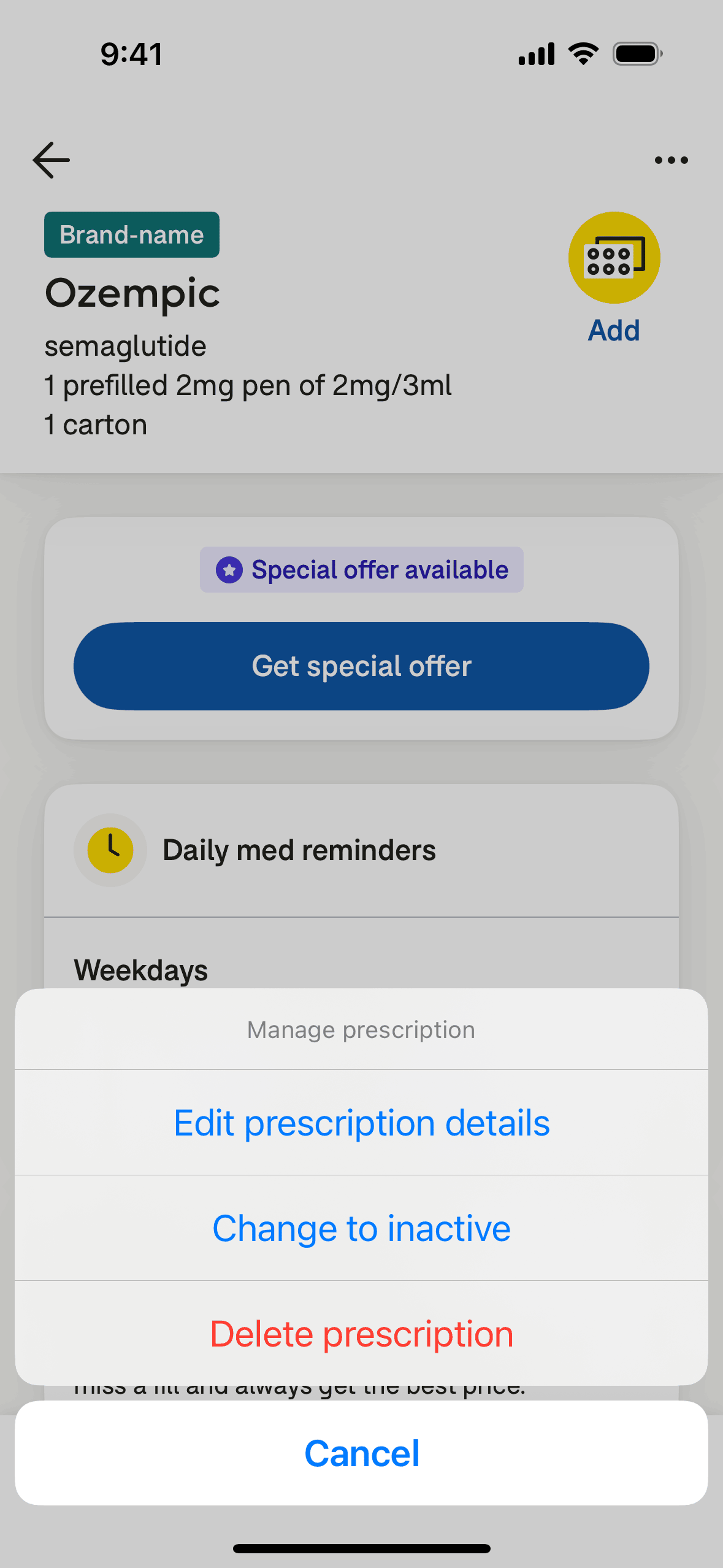 GoodRx iOS Medical interface screenshot 9