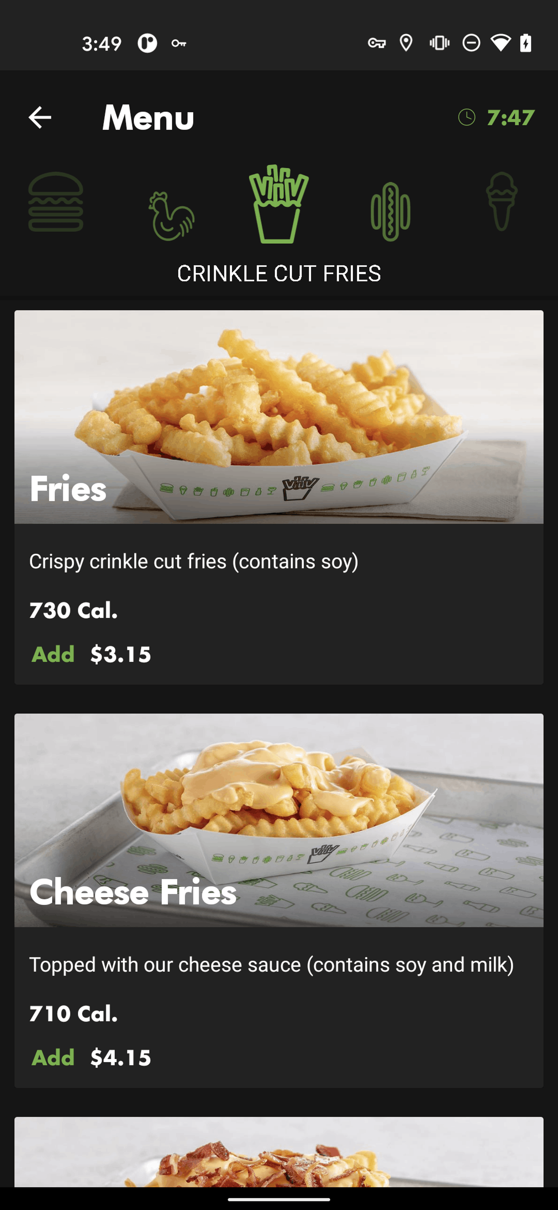 Shake Shack Android Food & Drink interface screenshot 21
