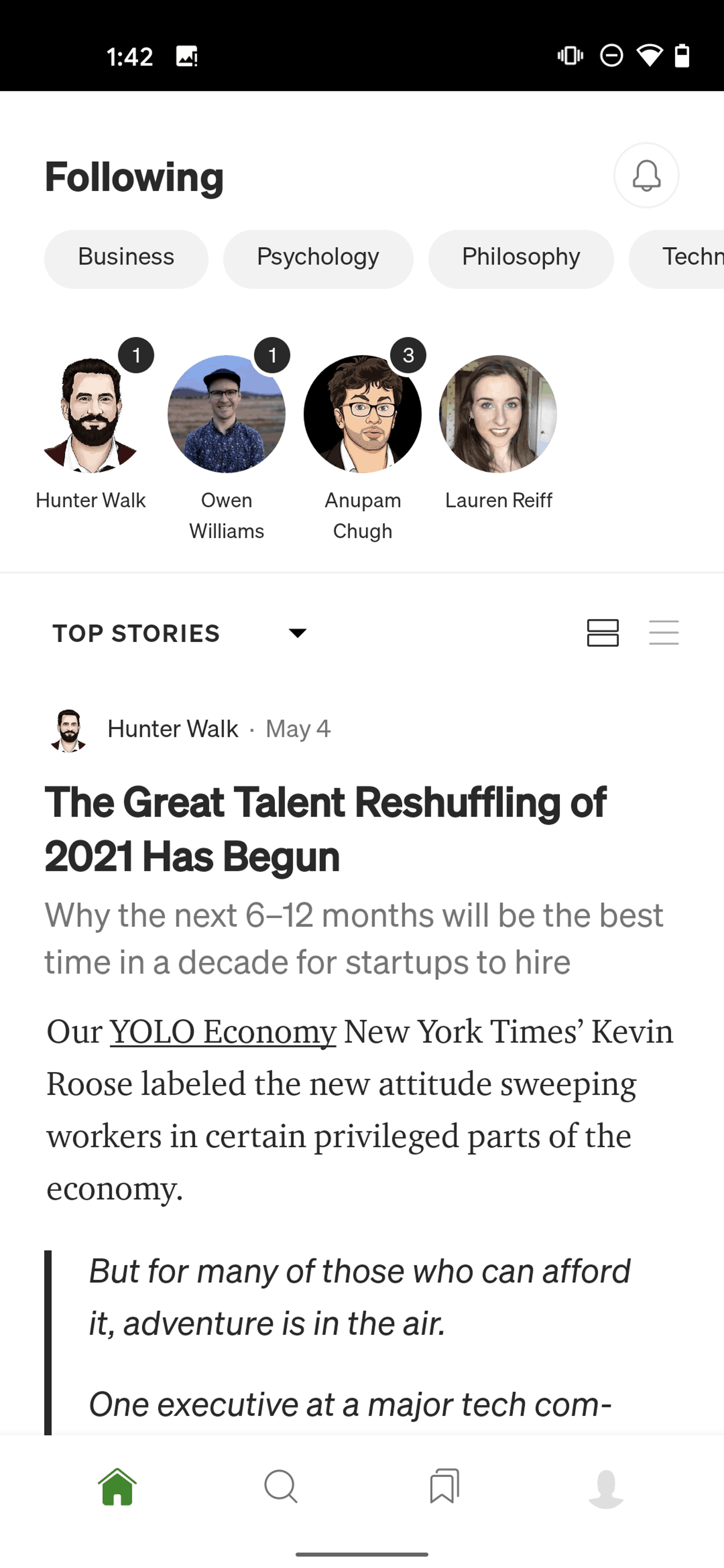 Medium Android News interface screenshot 14
