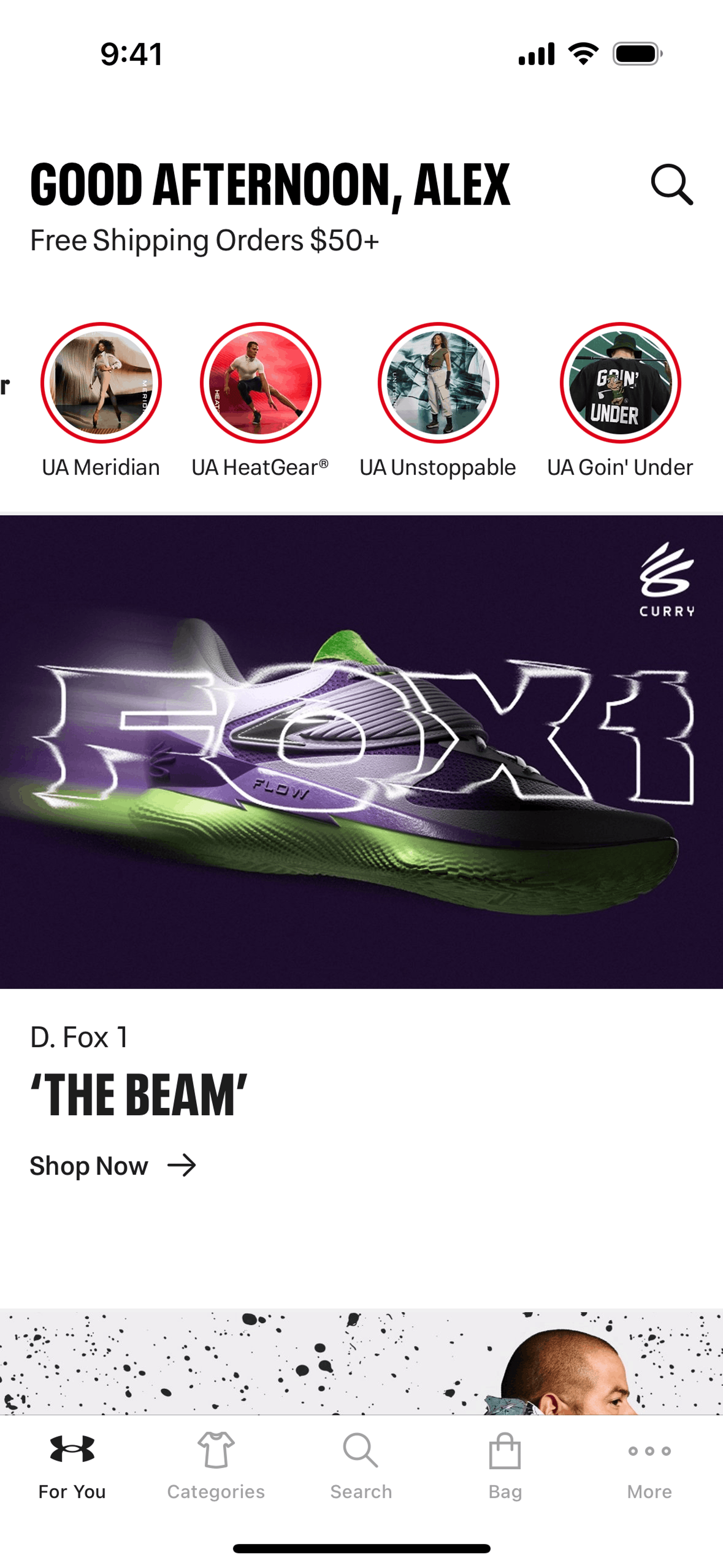 Under Armour iOS Shopping interface screenshot 6