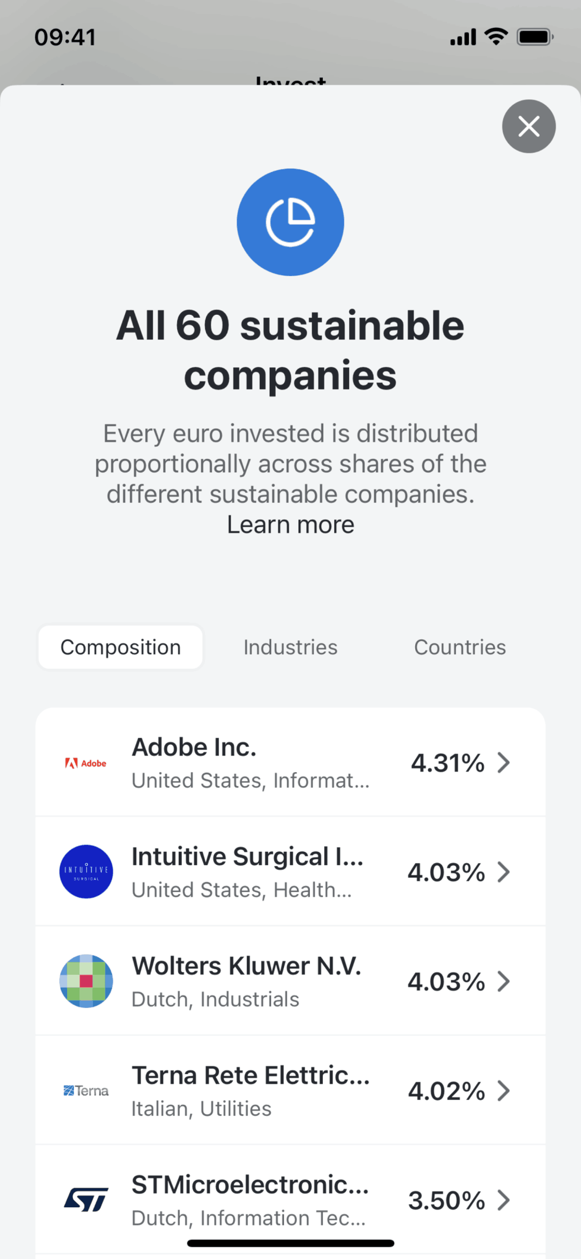 Tomorrow iOS Finance interface screenshot 8