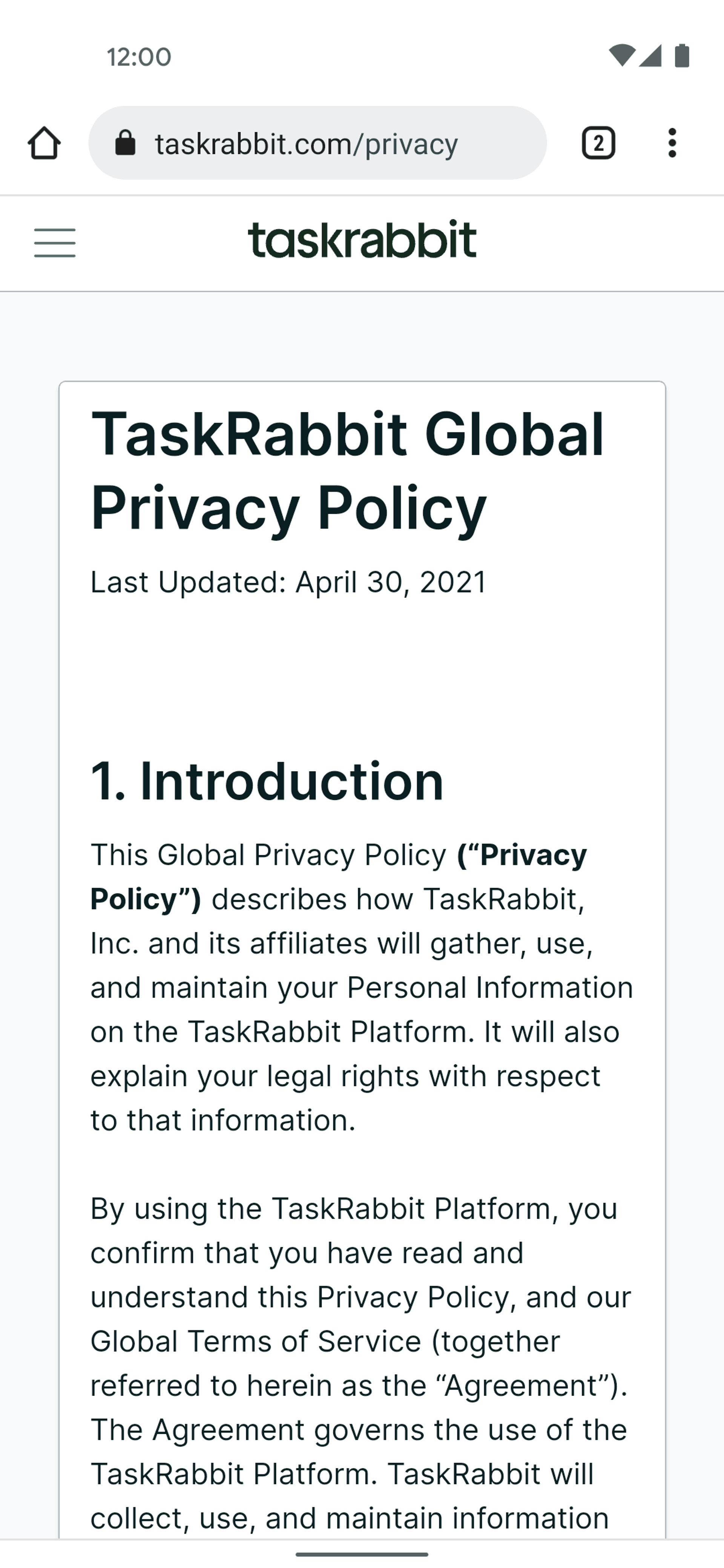 TaskRabbit Android Lifestyle interface screenshot 15