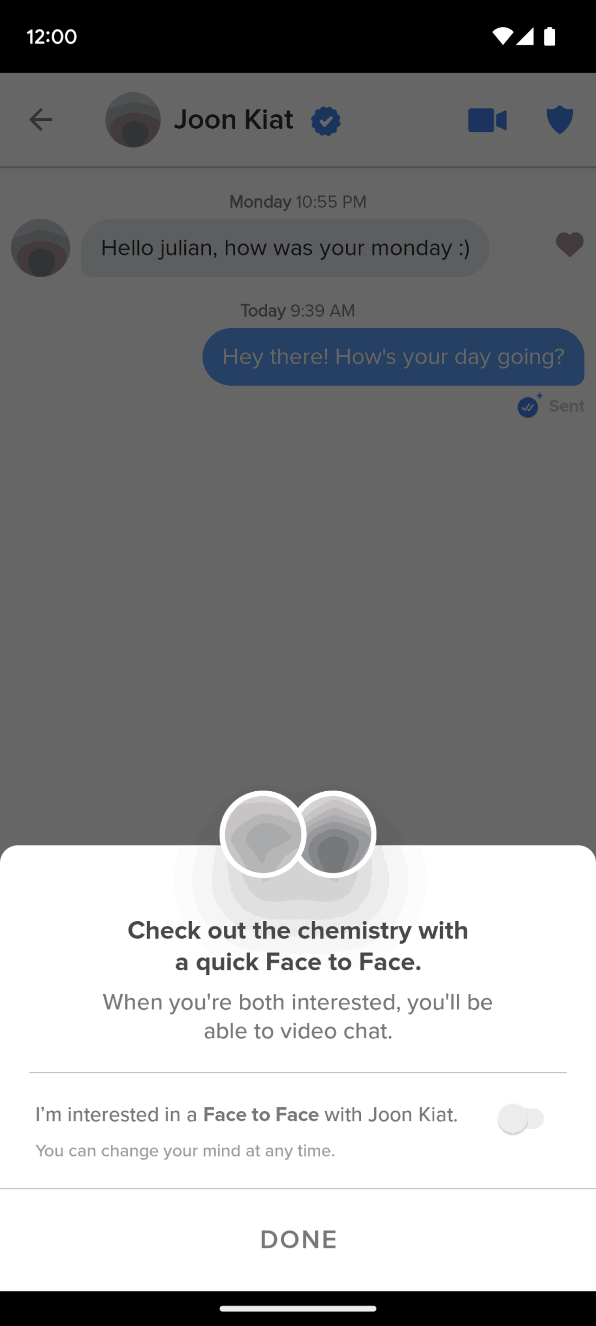 Tinder Android Social Networking interface screenshot 15