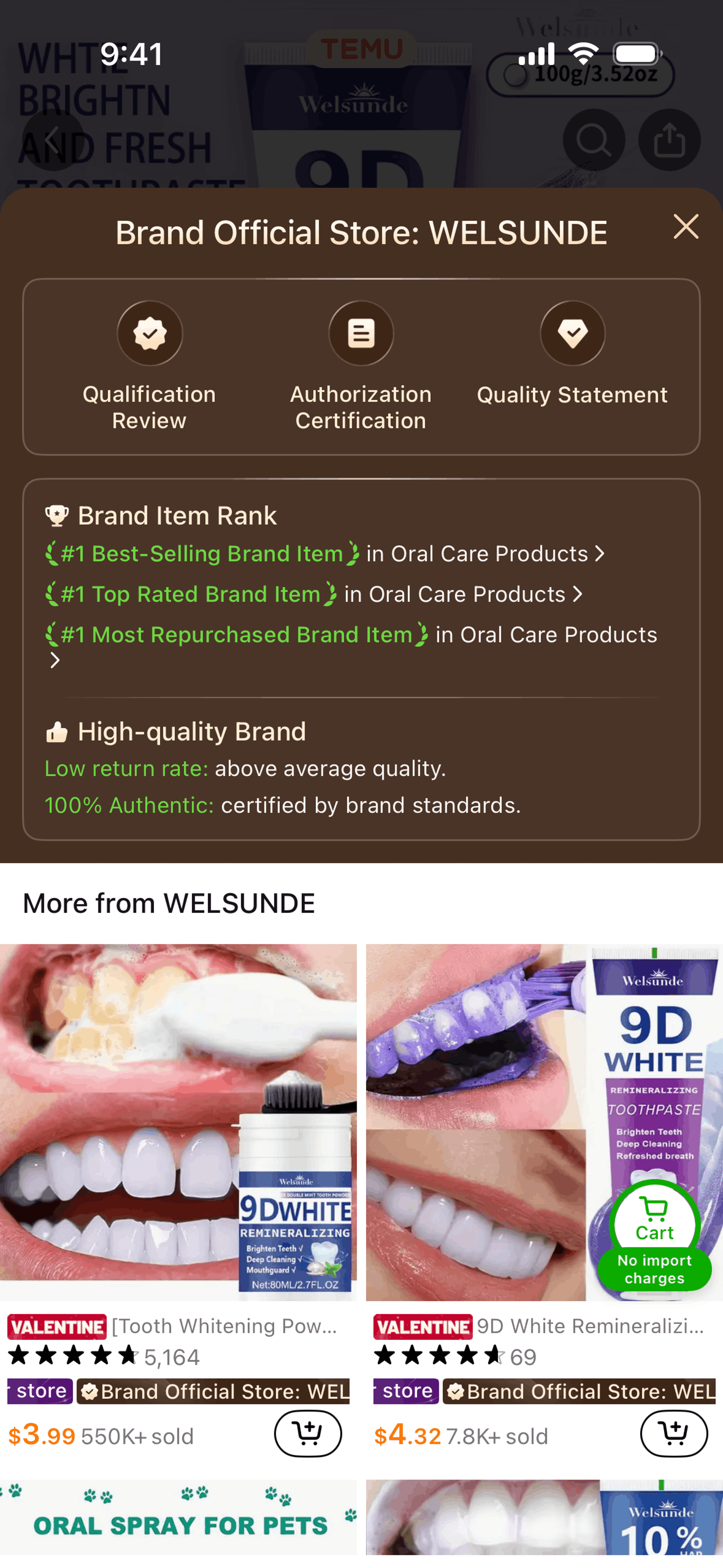 Temu iOS Shopping interface screenshot 20