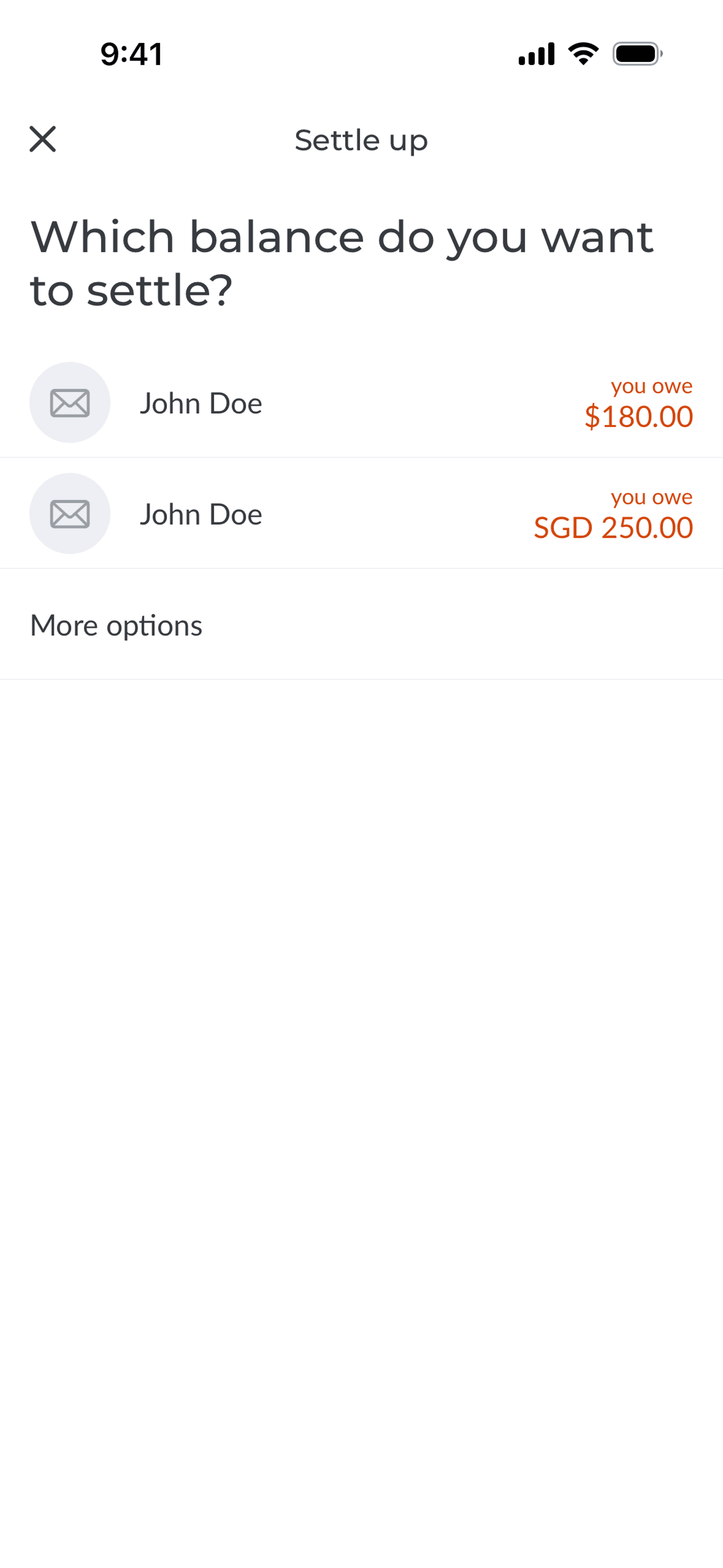 Splitwise iOS Finance interface screenshot 19