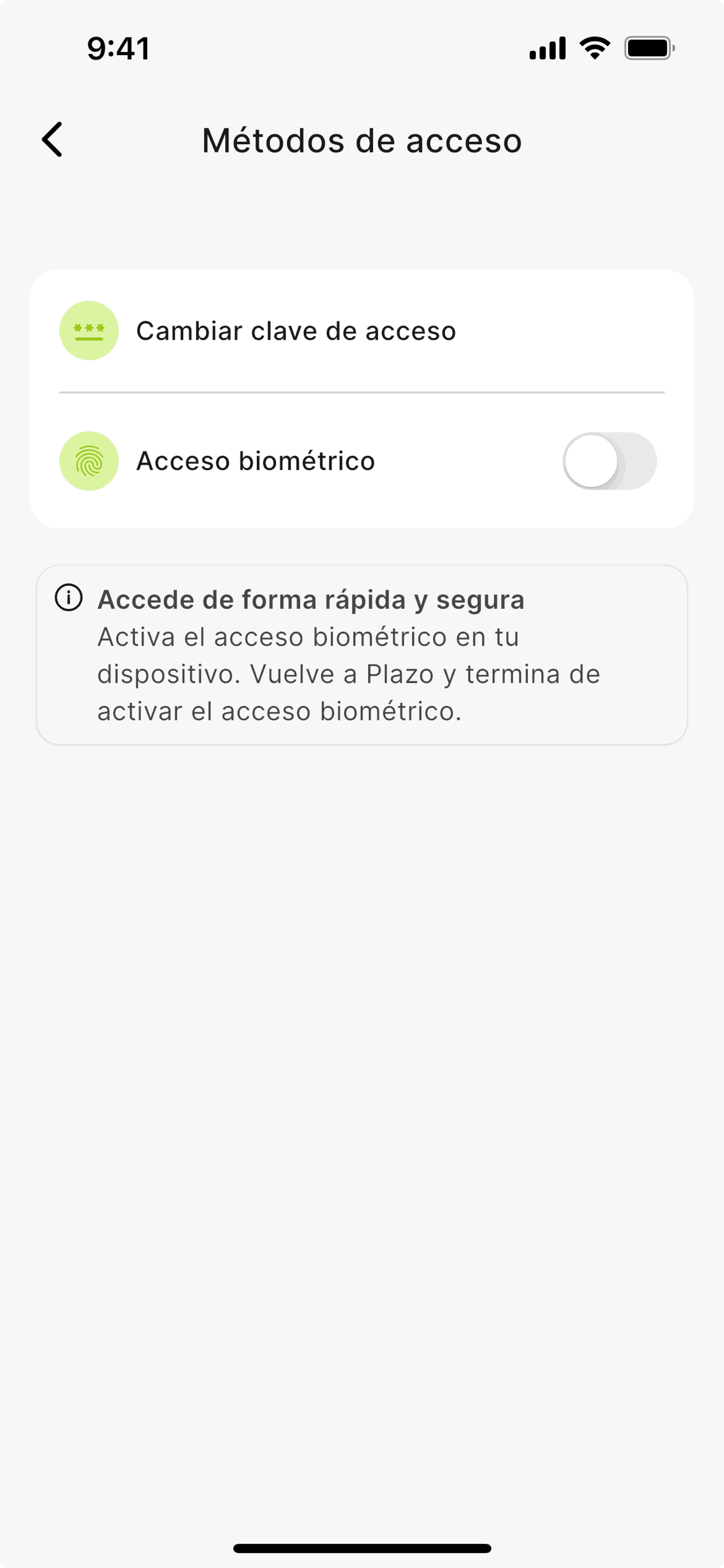 Plazo iOS Finance interface screenshot 5