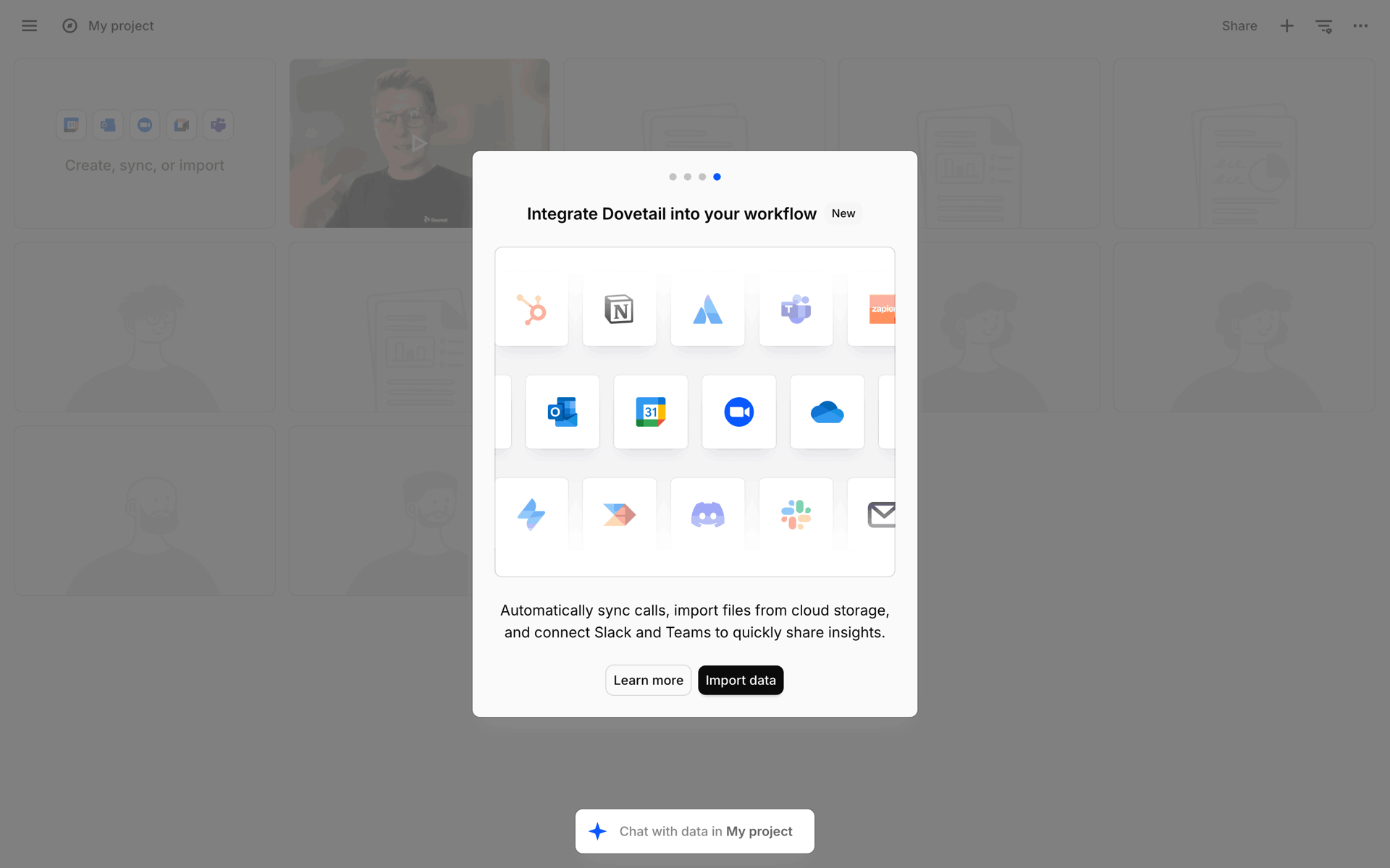 Dovetail Web Business interface screenshot 24