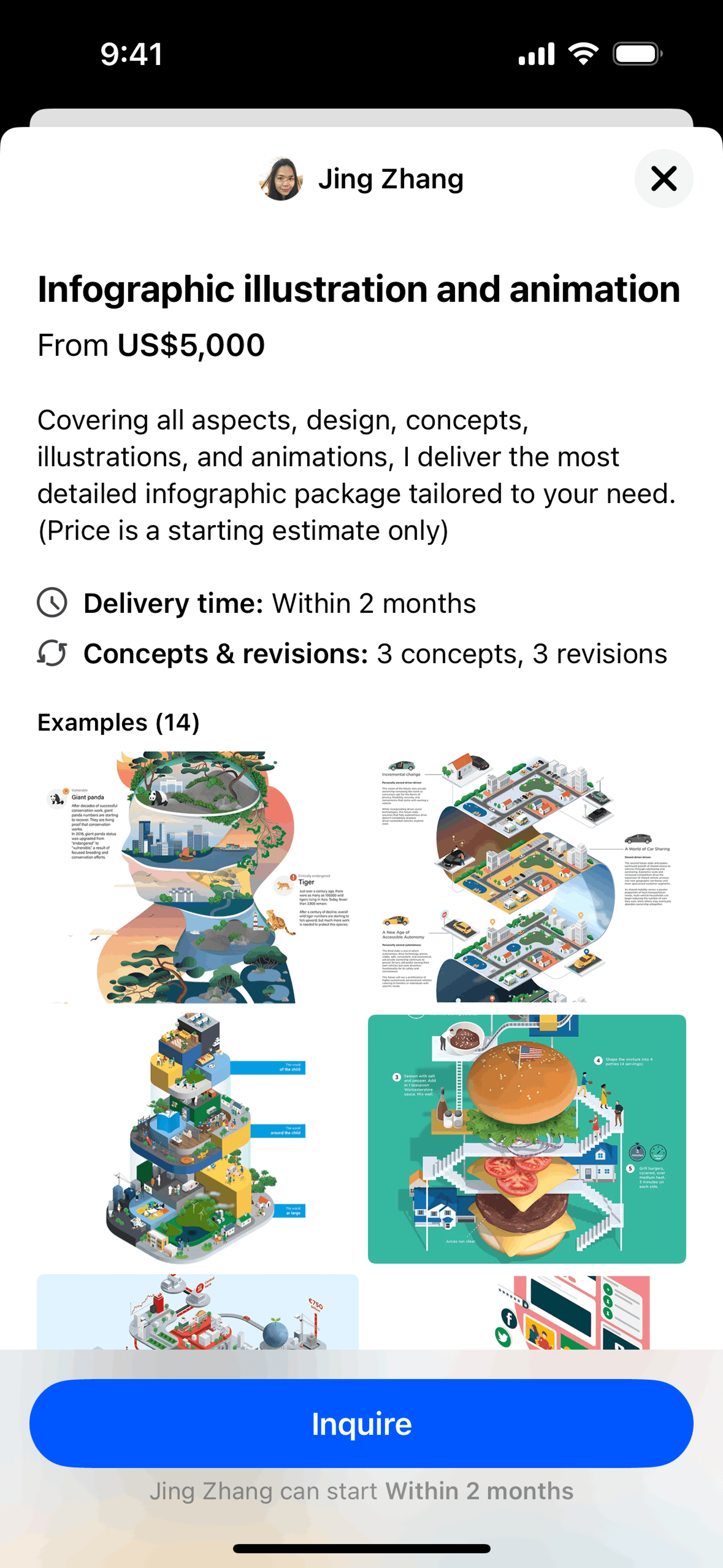 Behance iOS Social Networking interface screenshot 5