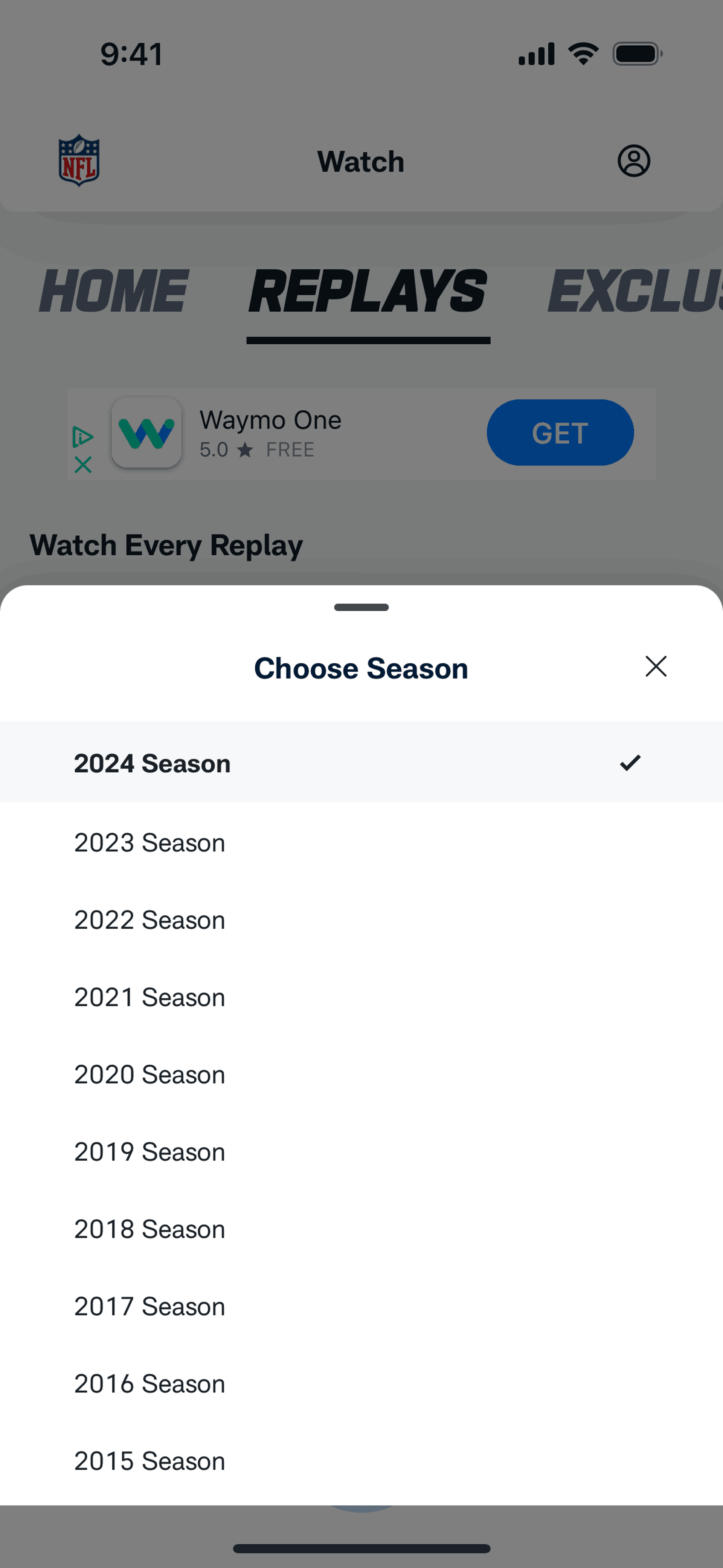 NFL iOS Sports interface screenshot 19