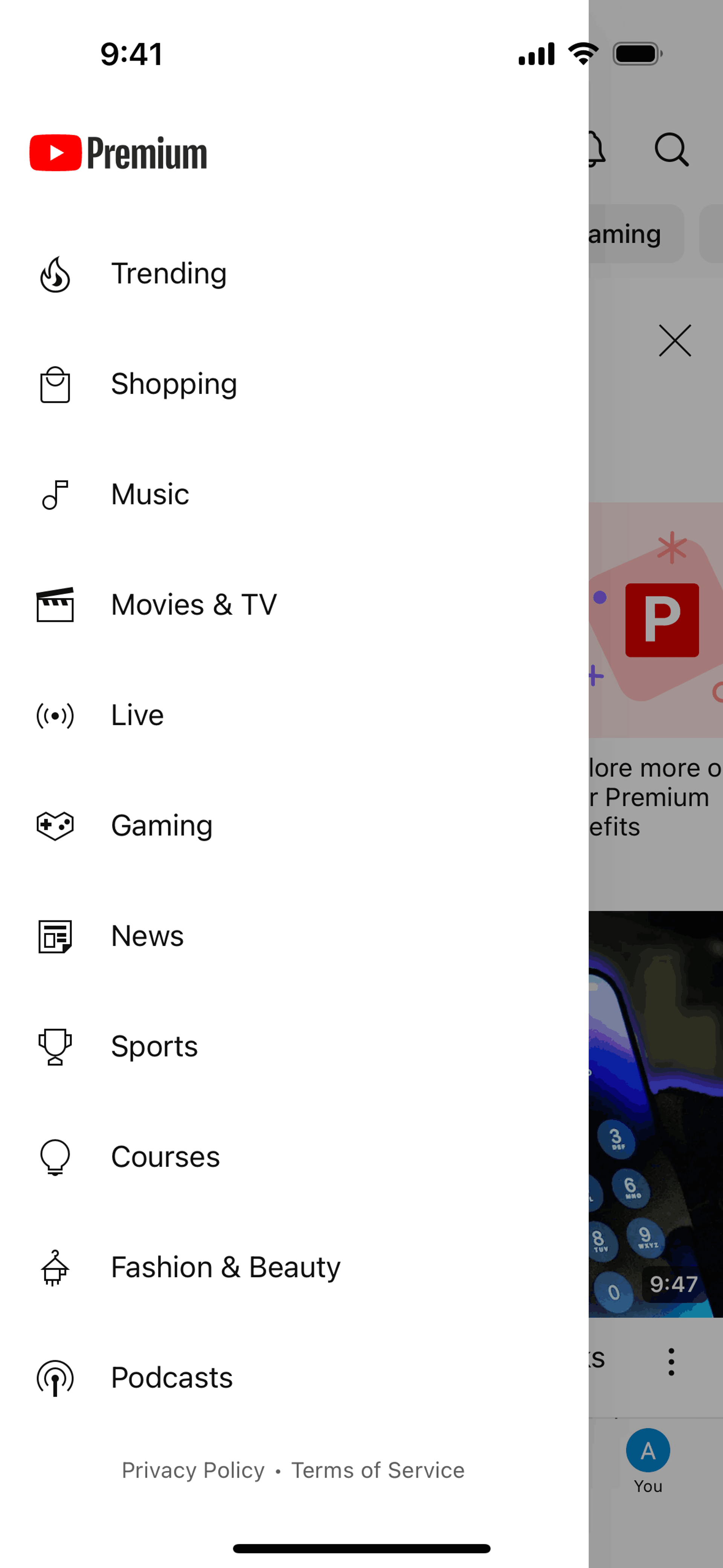 YouTube iOS Photo & Video interface screenshot 16