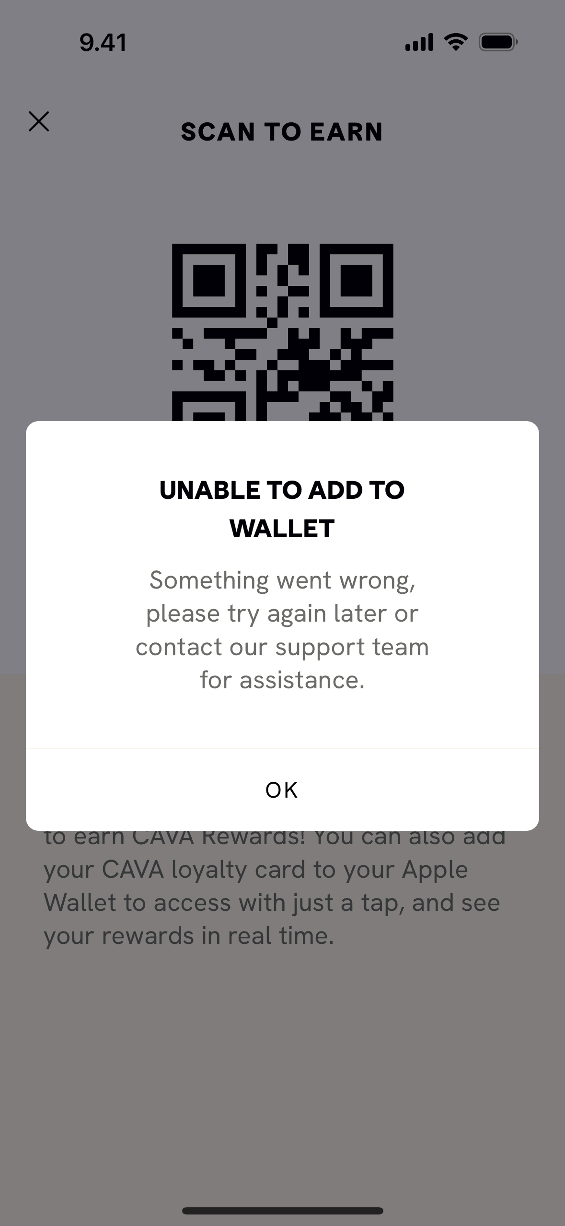 CAVA iOS Food & Drink interface screenshot 3