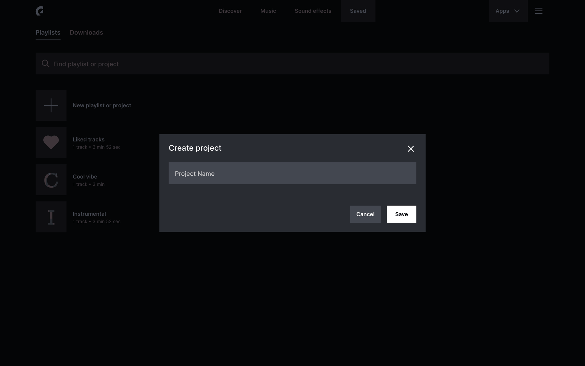 Epidemic Sound Web Entertainment interface screenshot 8