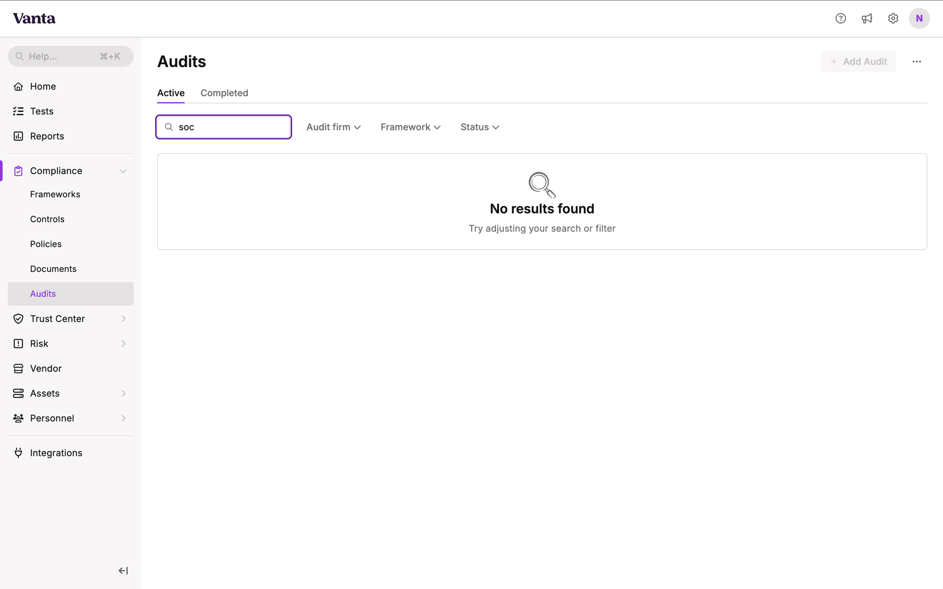 Vanta Web Business interface screenshot 9