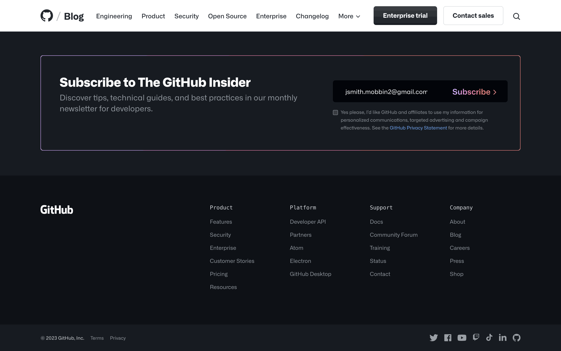 GitHub Web Developer Tools interface screenshot 9