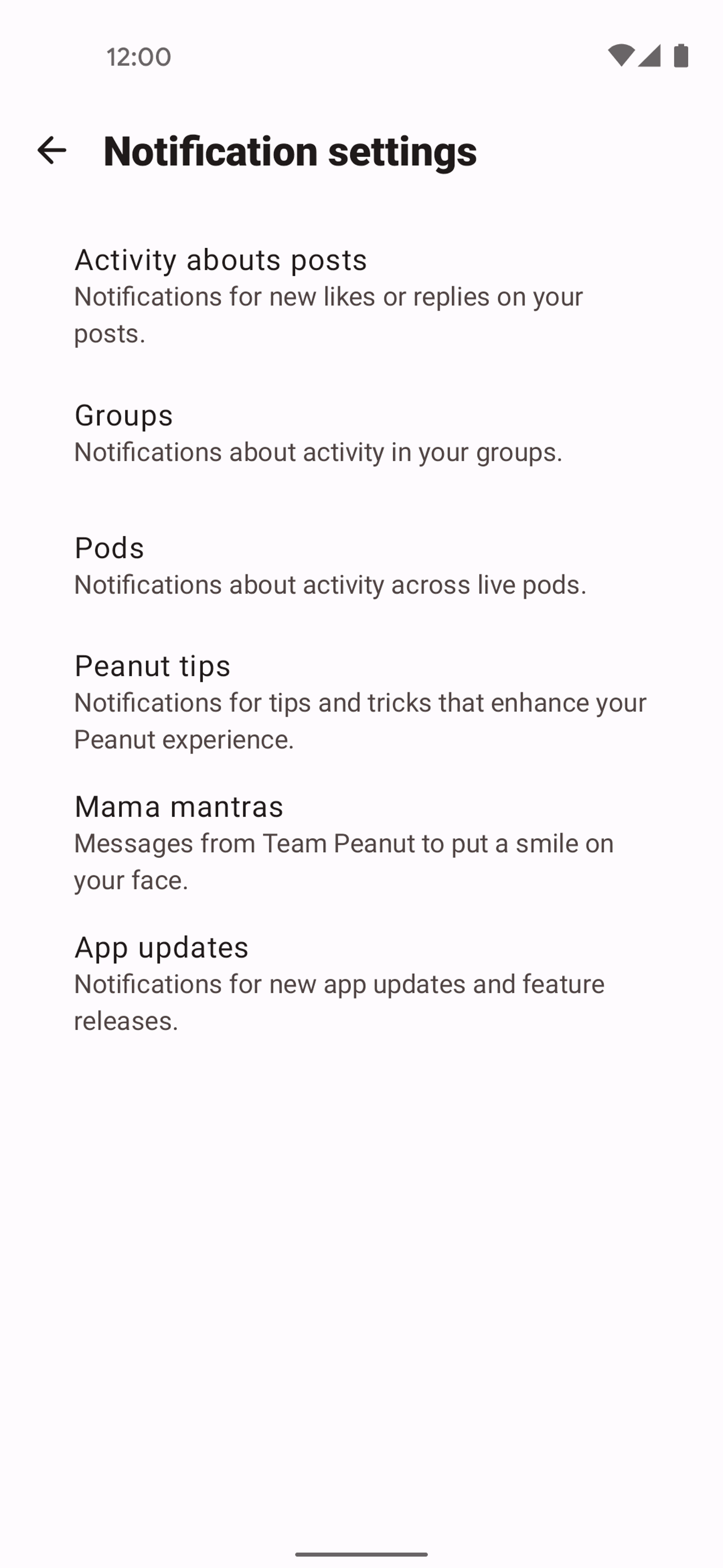 Peanut Android Social Networking interface screenshot 21