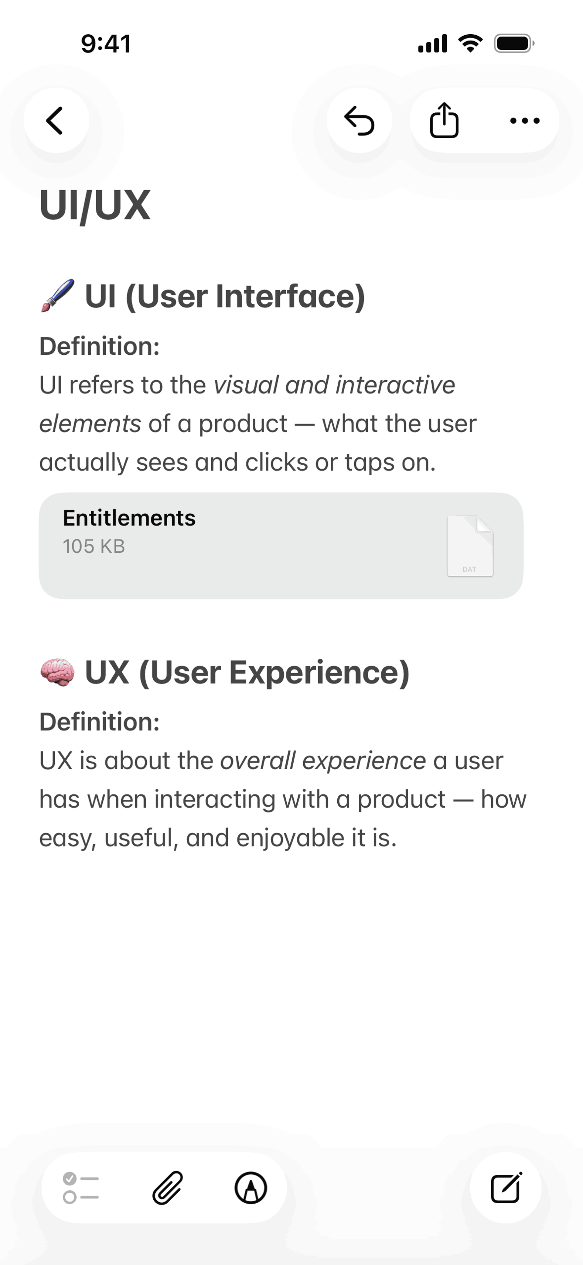 Apple Notes iOS Productivity interface screenshot 17