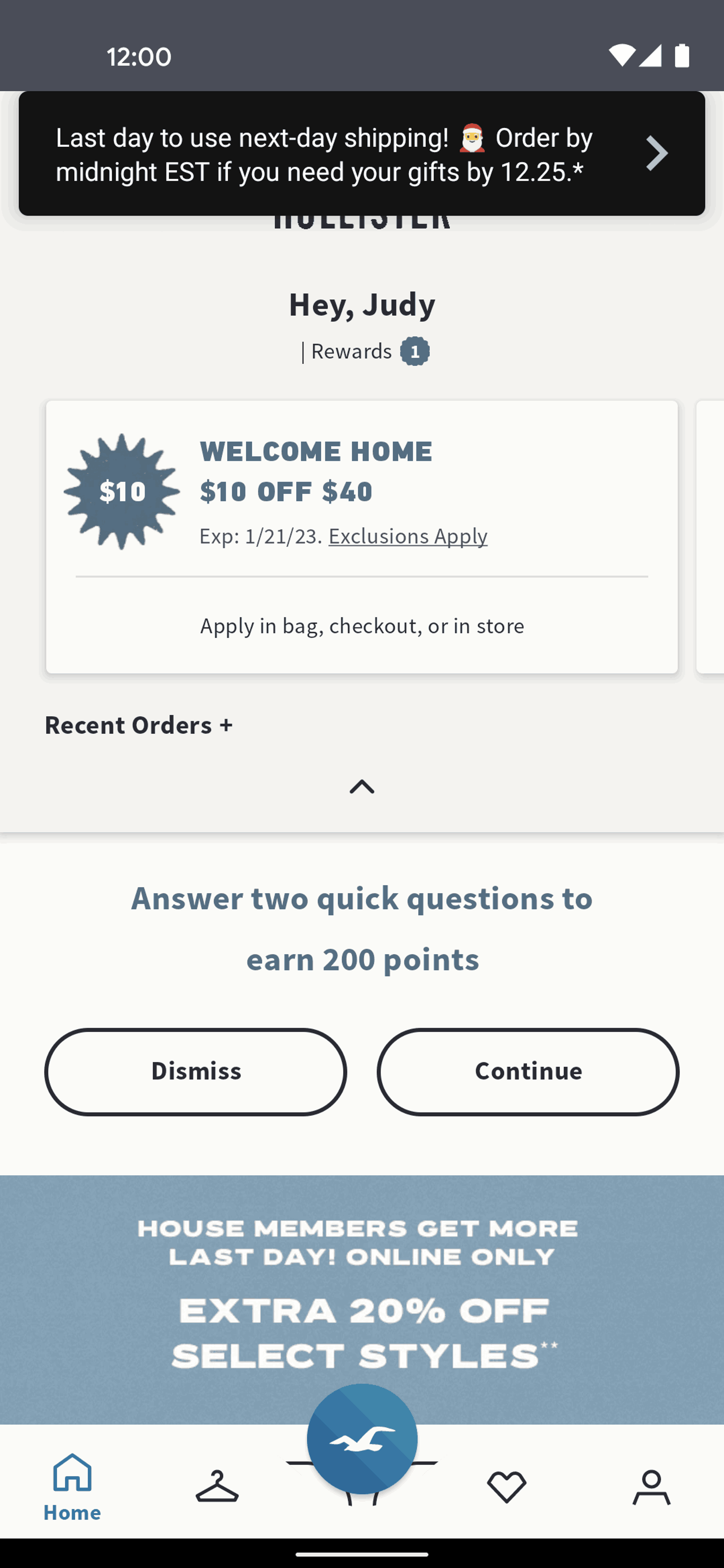 Hollister Co. Android Shopping interface screenshot 14