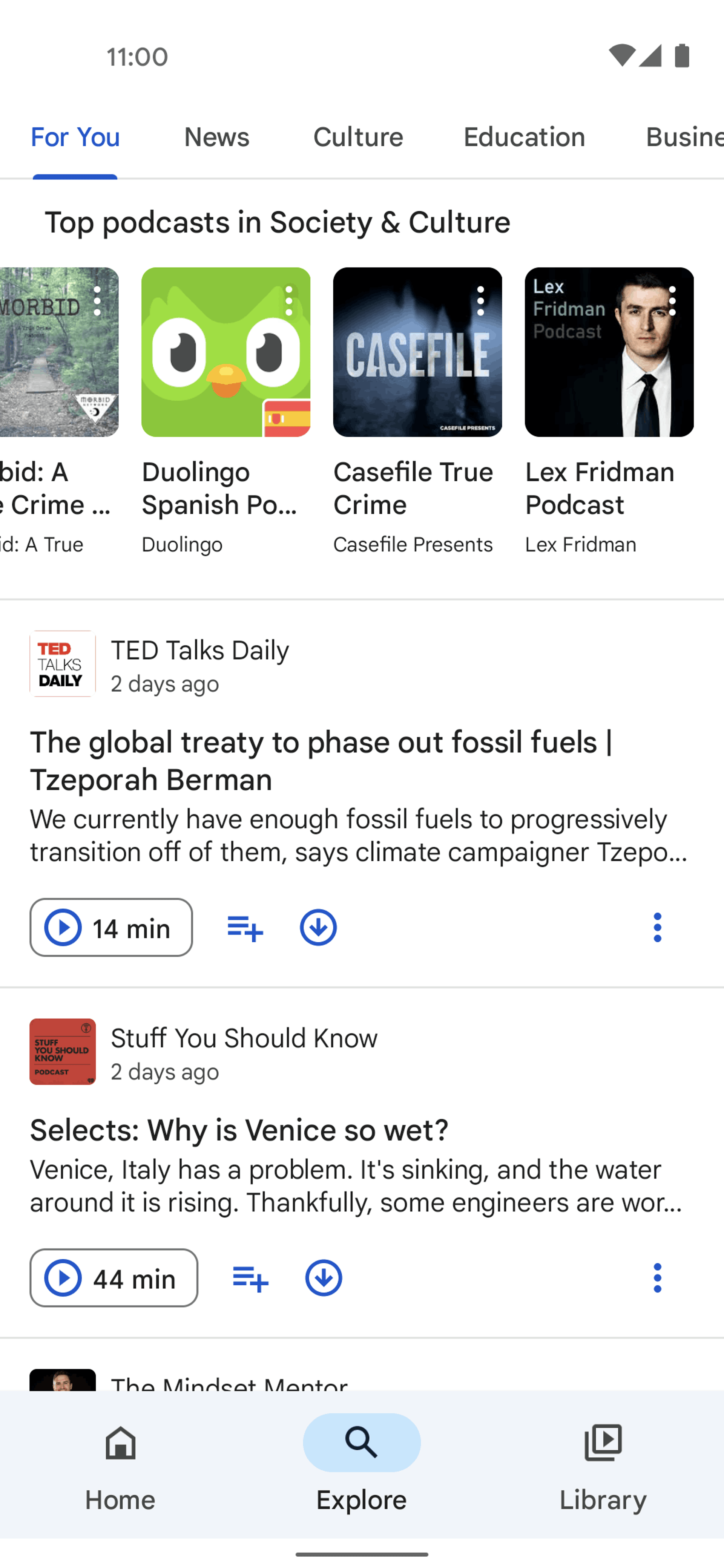 Google Podcasts Android Music & Audio interface screenshot 22