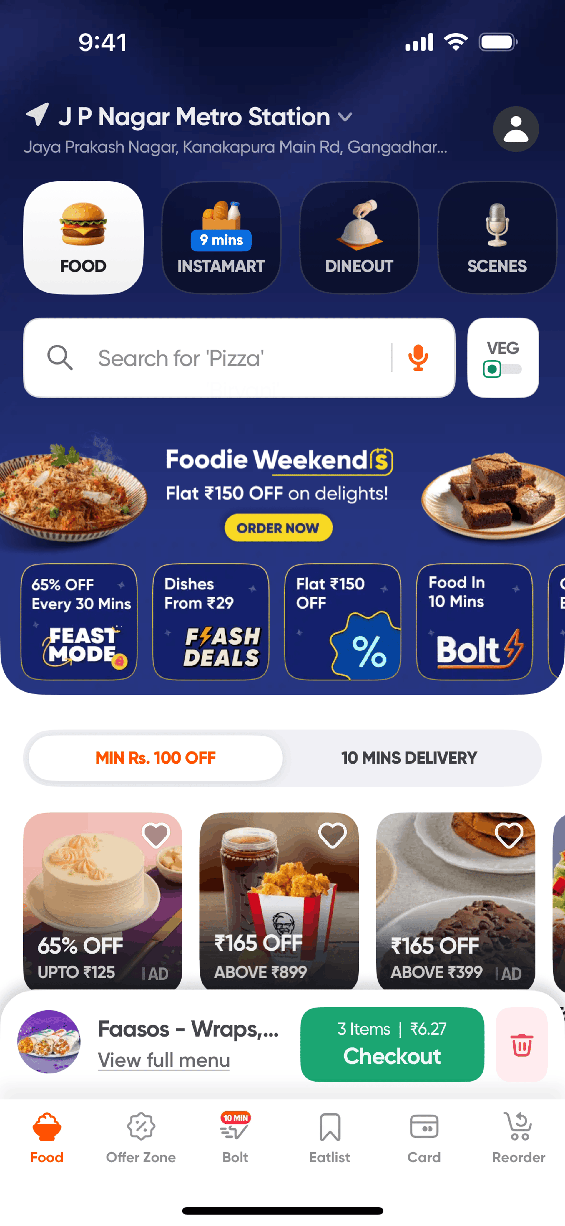 Swiggy iOS Food & Drink interface screenshot 22