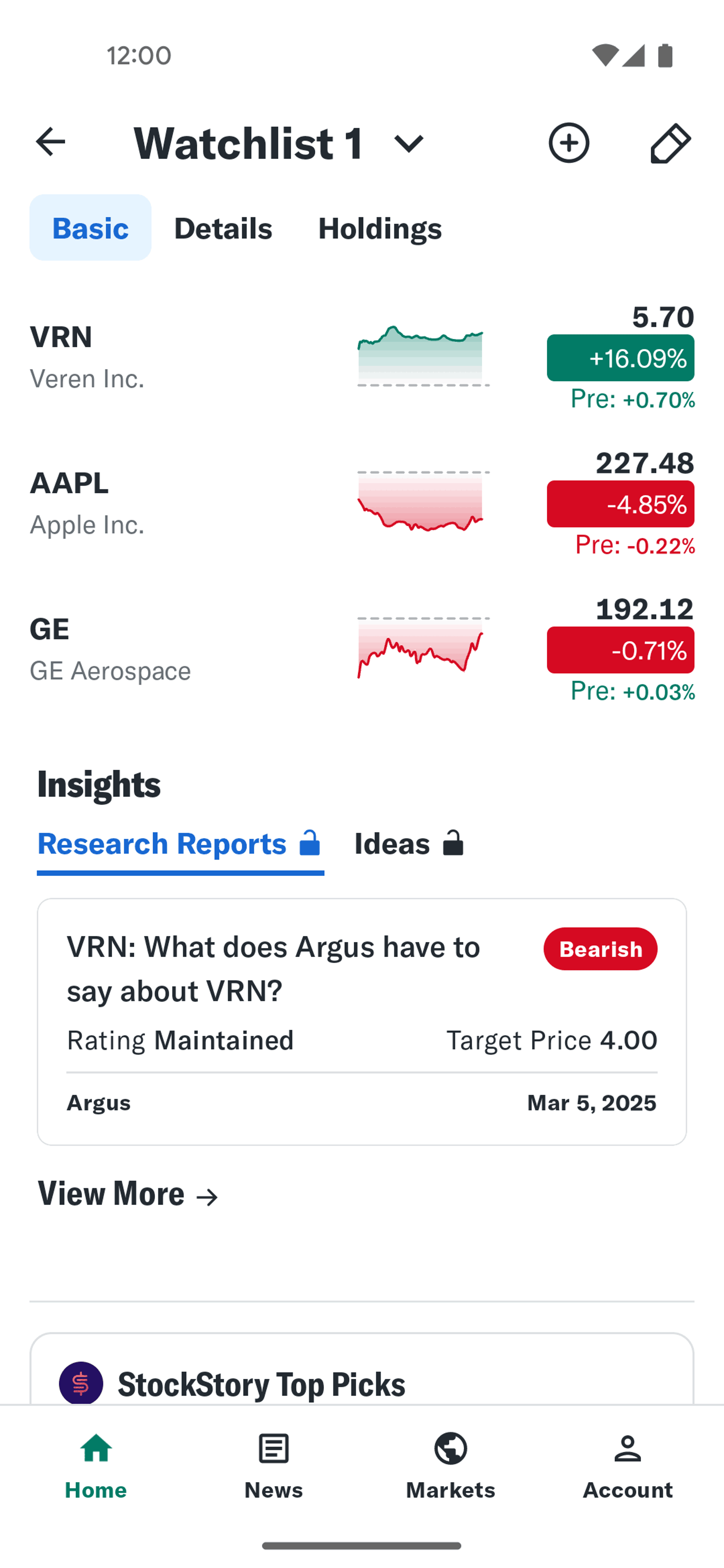 Yahoo Finance Android Finance interface screenshot 16