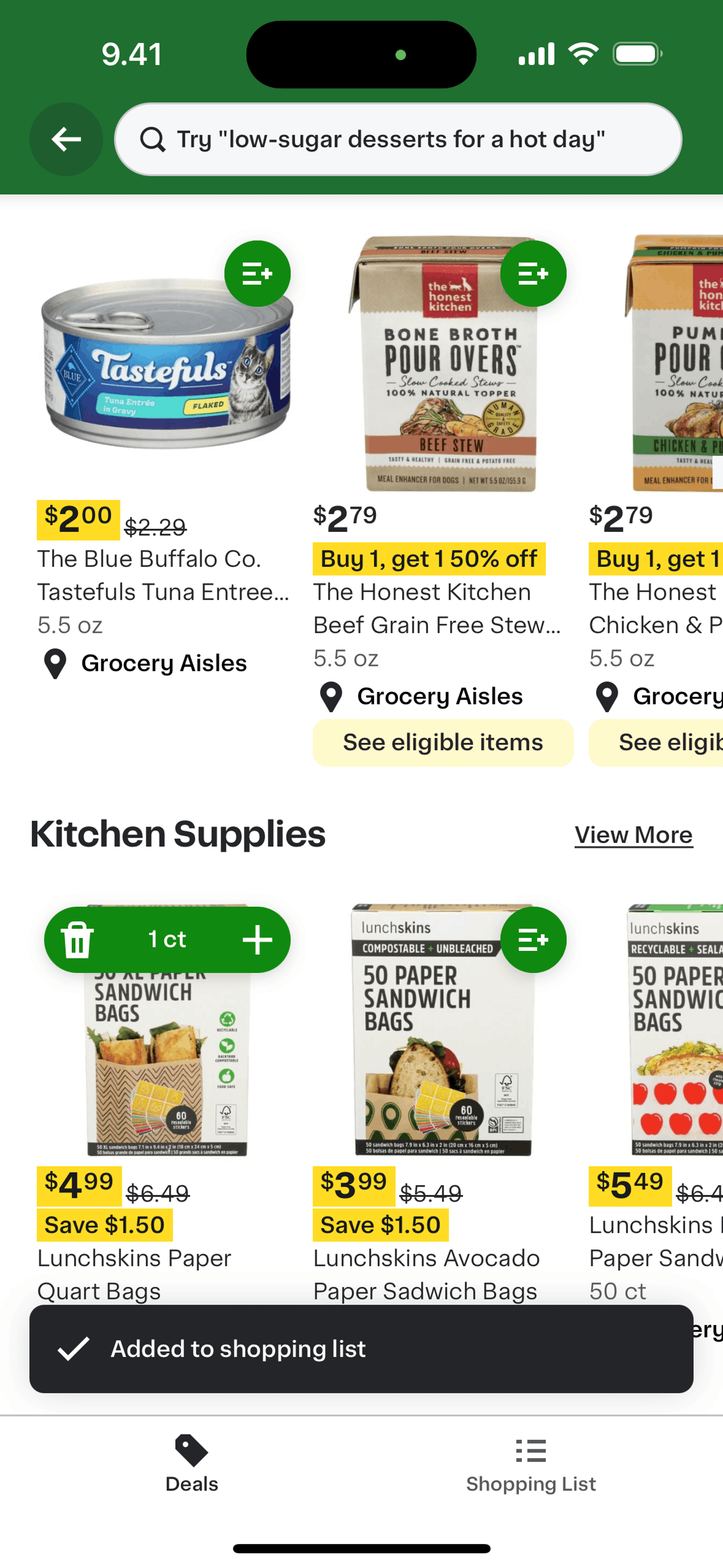 Instacart iOS Shopping interface screenshot 22