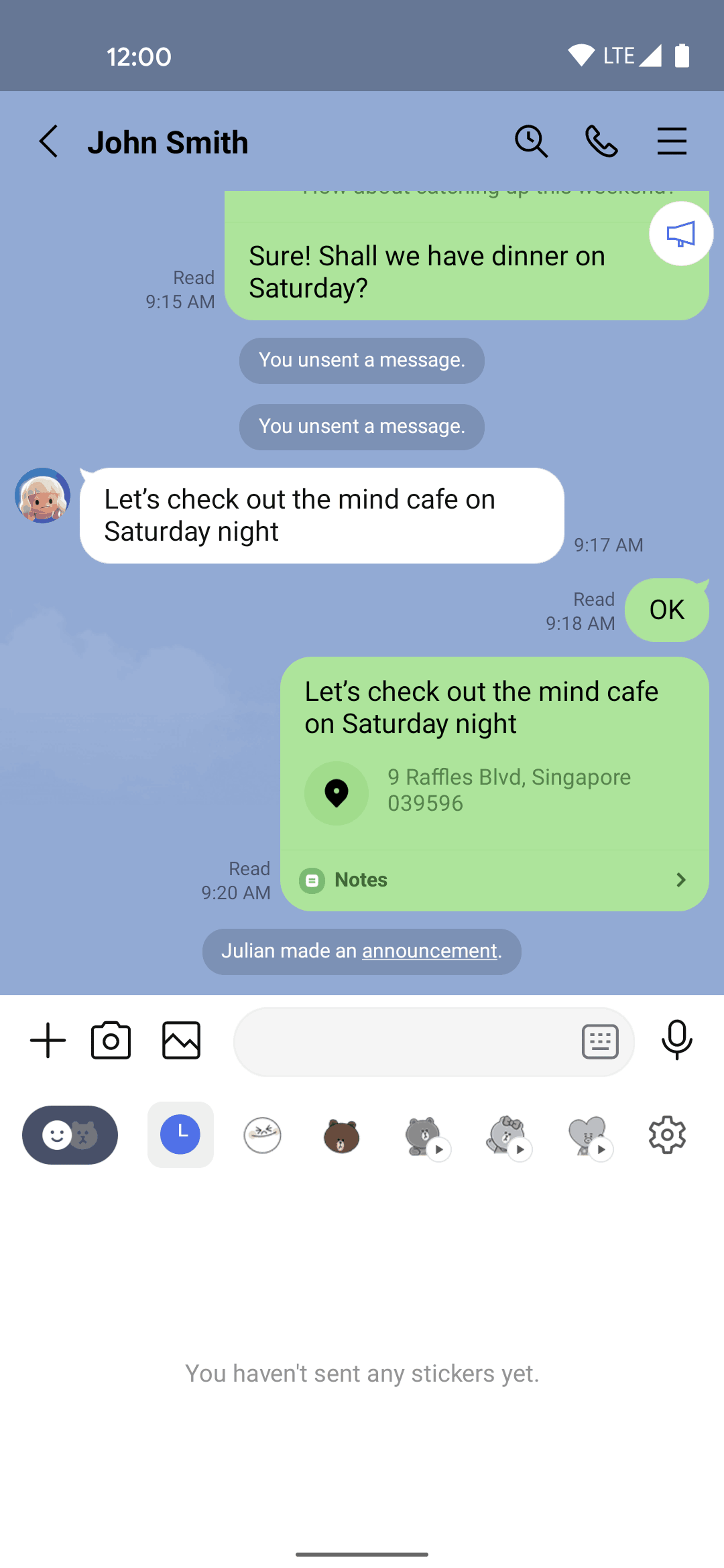 LINE Android Social Networking interface screenshot 13