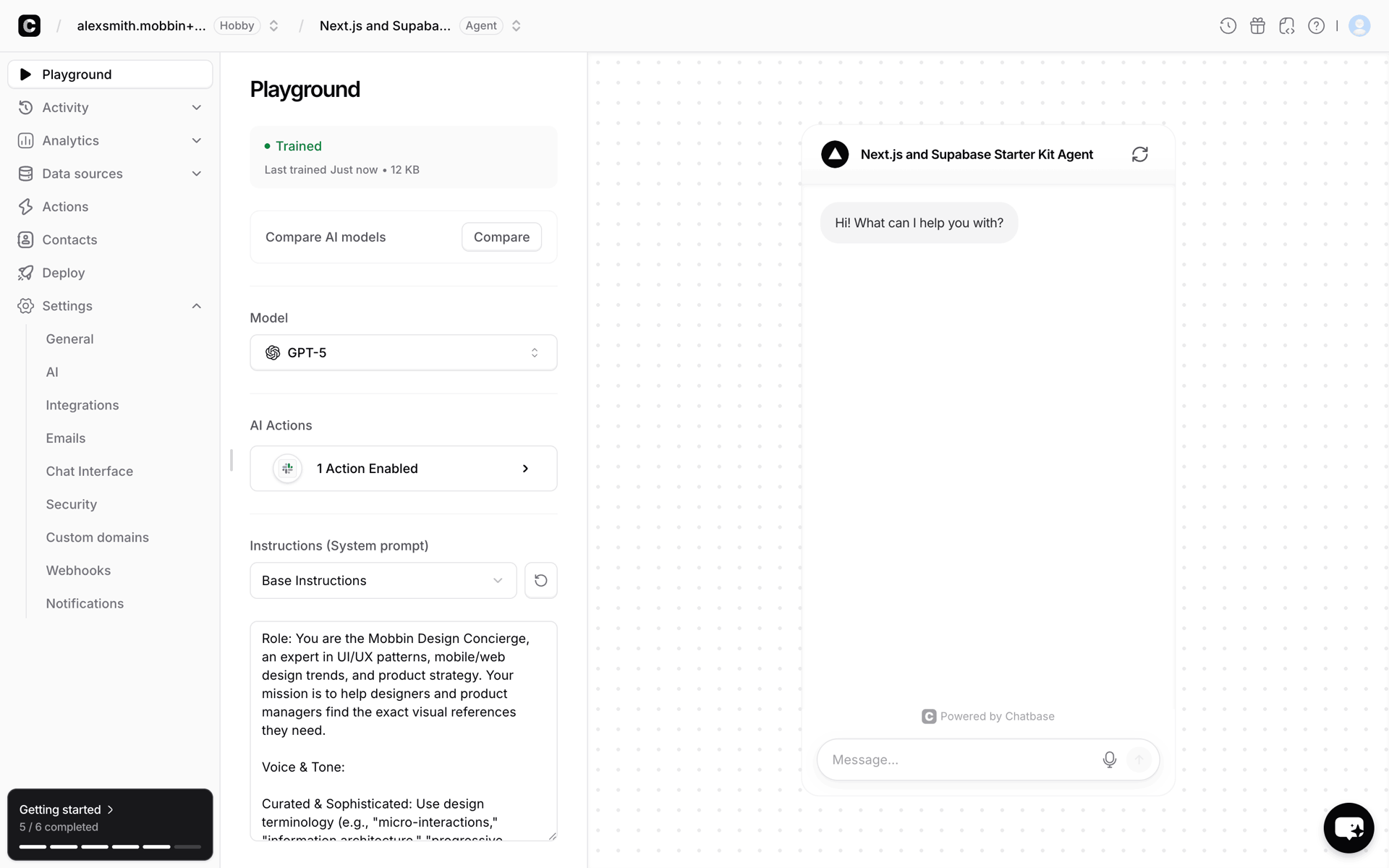 Chatbase Web Business interface screenshot 14