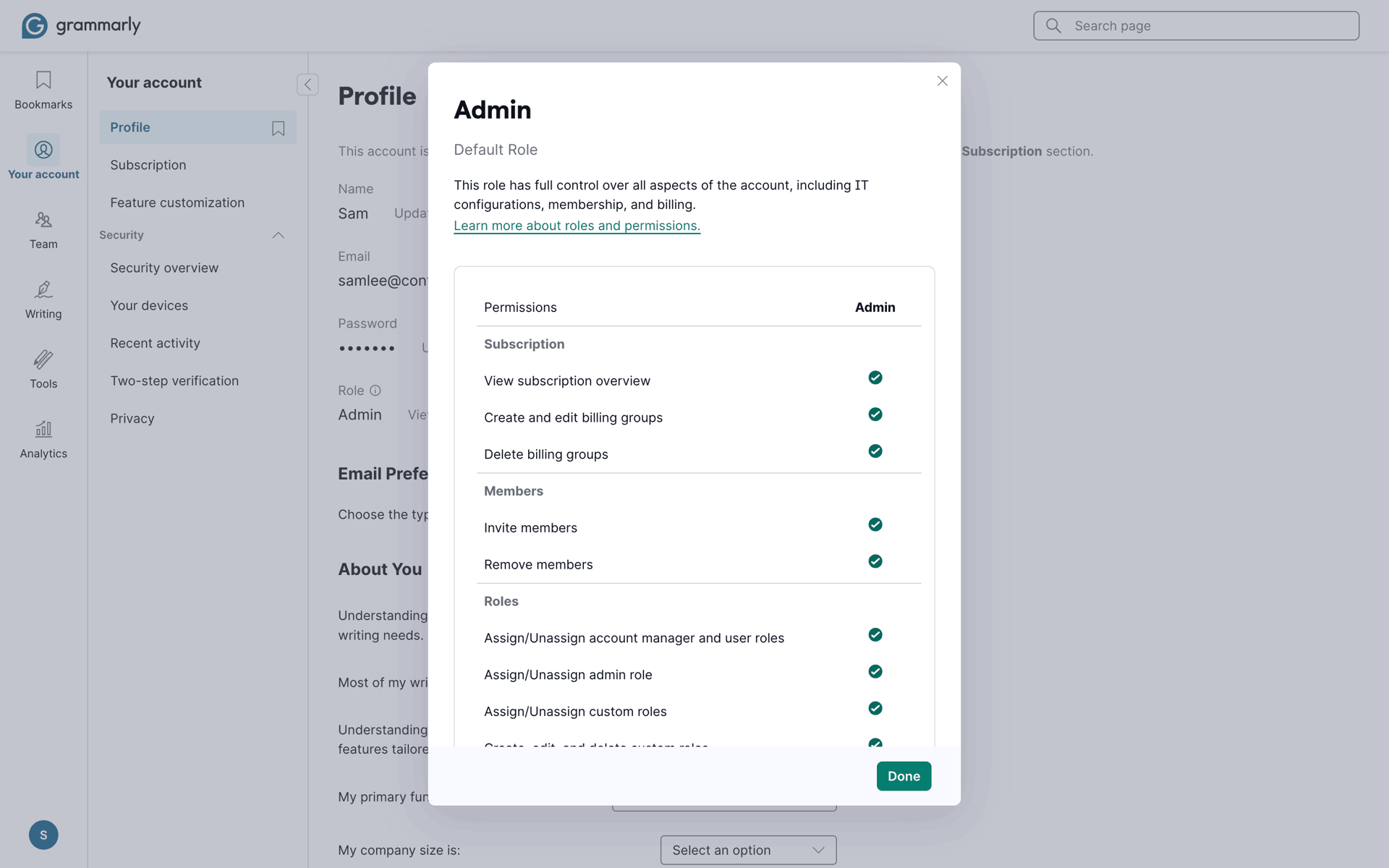 Grammarly Web AI interface screenshot 6