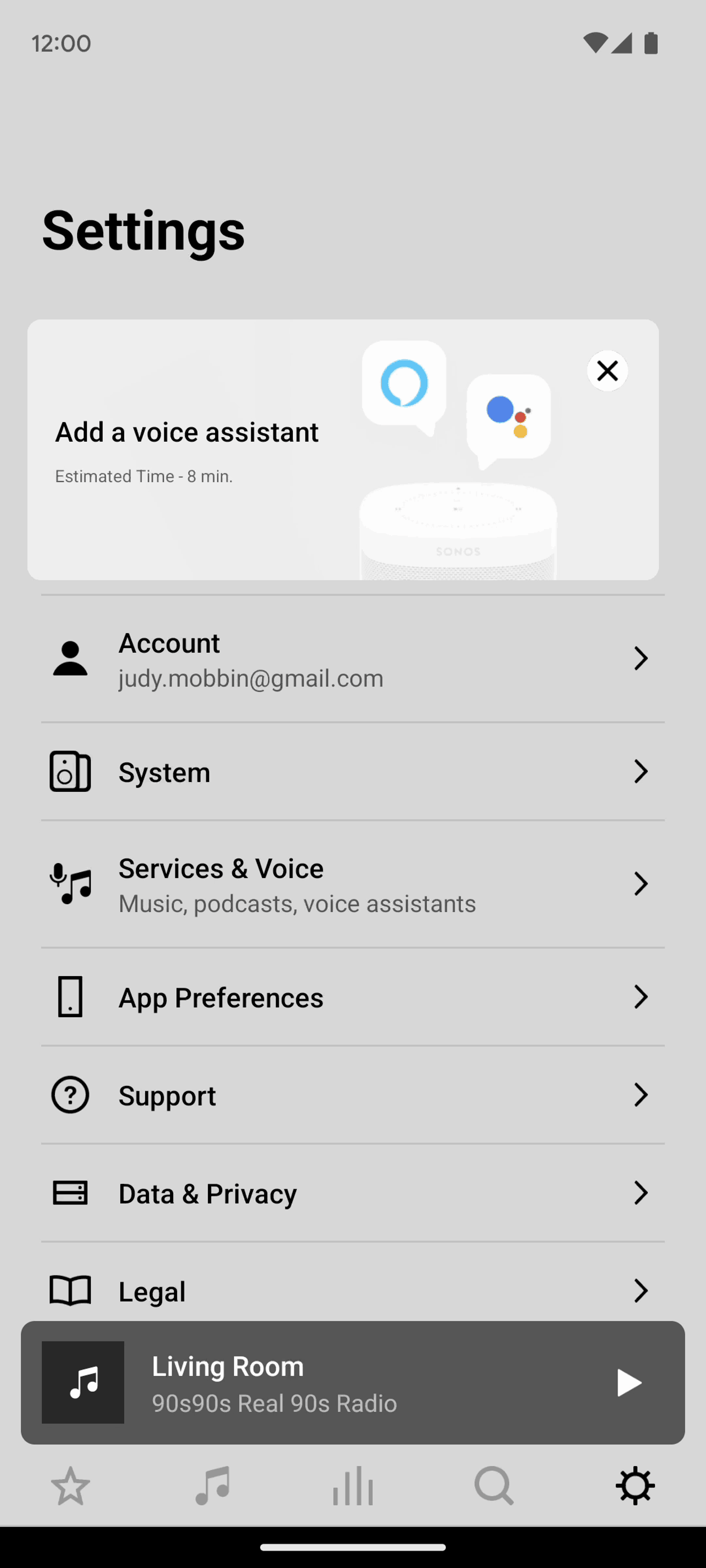 Sonos Android Music & Audio interface screenshot 4