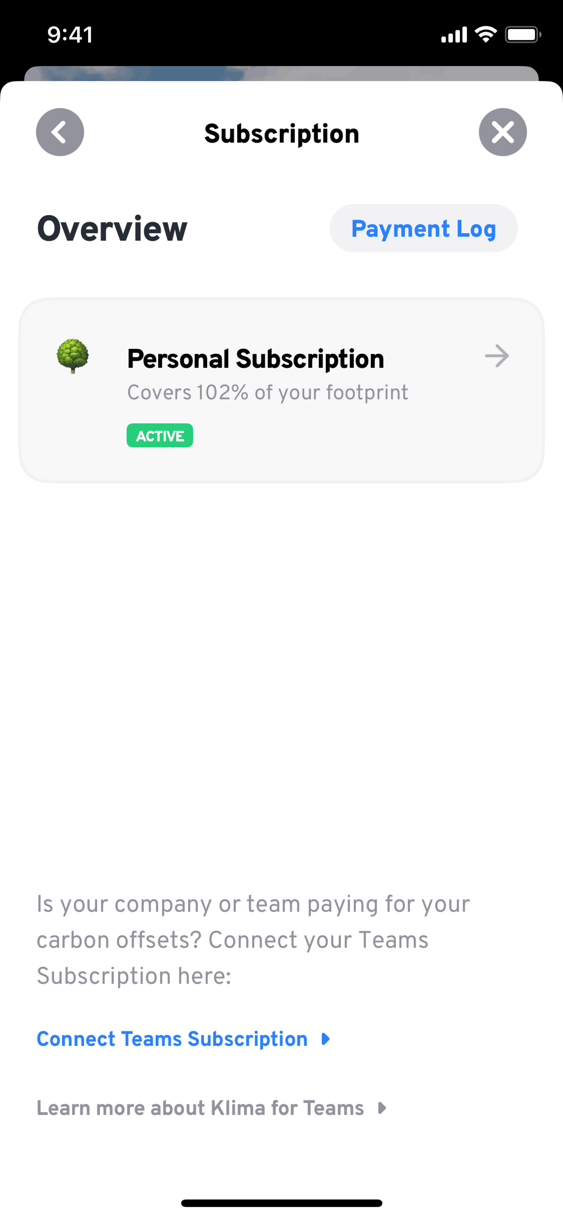 Klima iOS Lifestyle interface screenshot 10