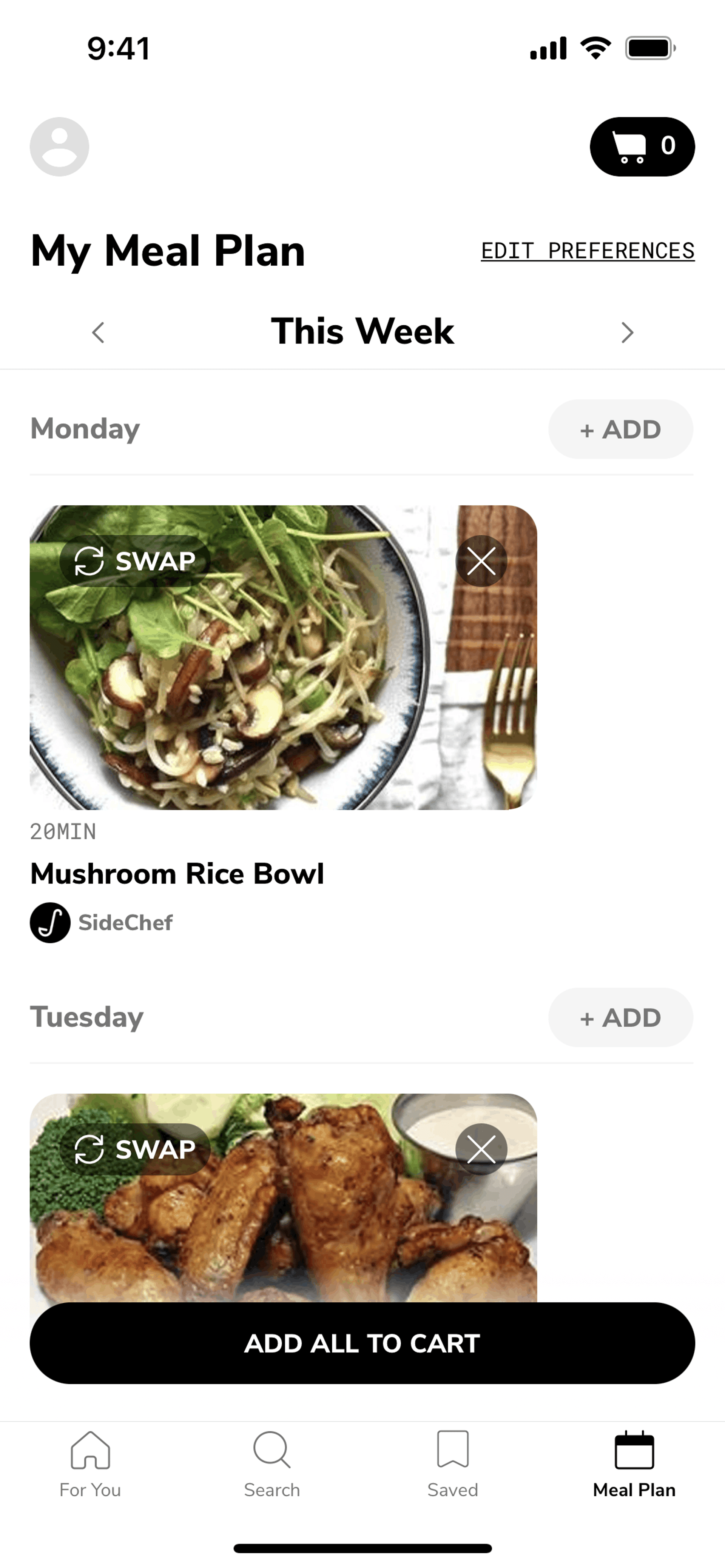 SideChef iOS Food & Drink interface screenshot 4