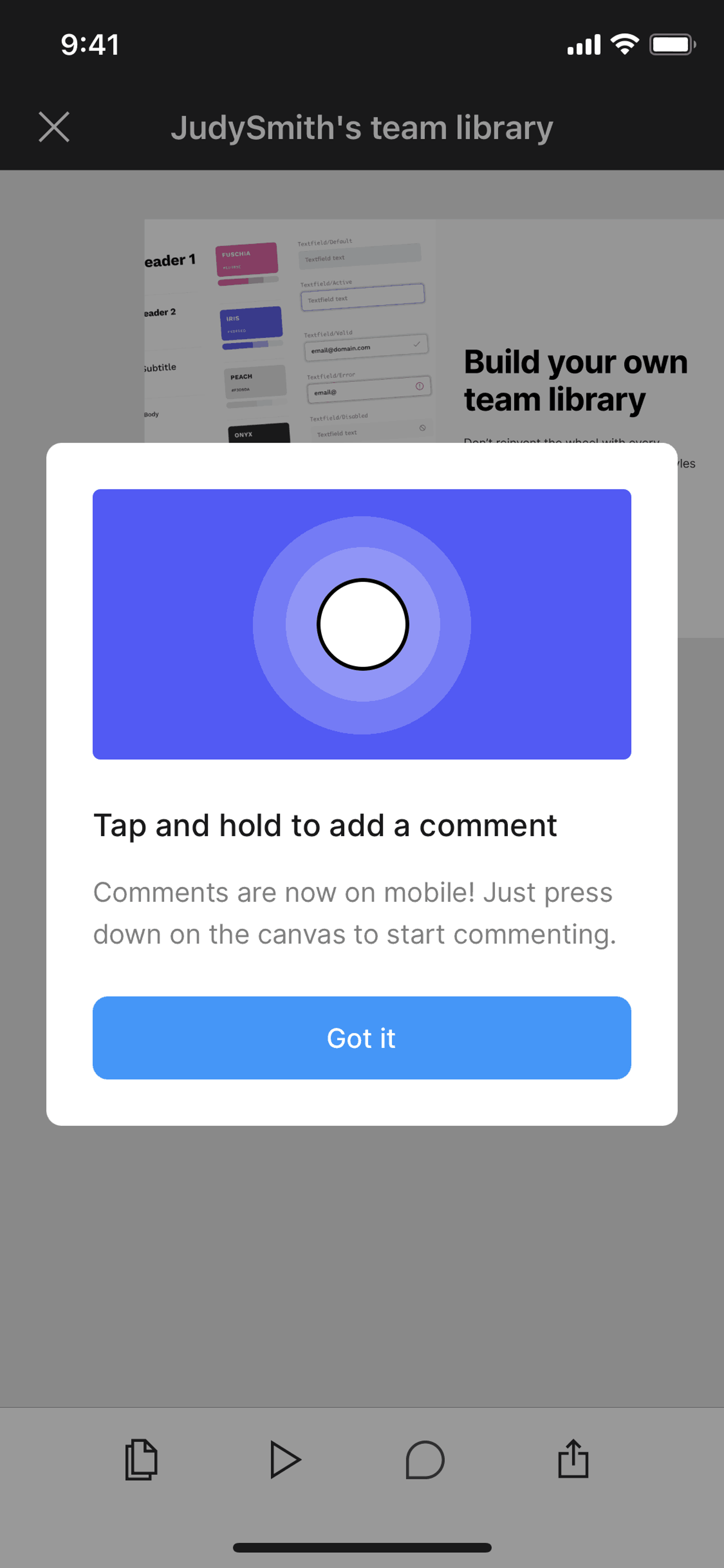 Figma iOS Collaboration interface screenshot 20