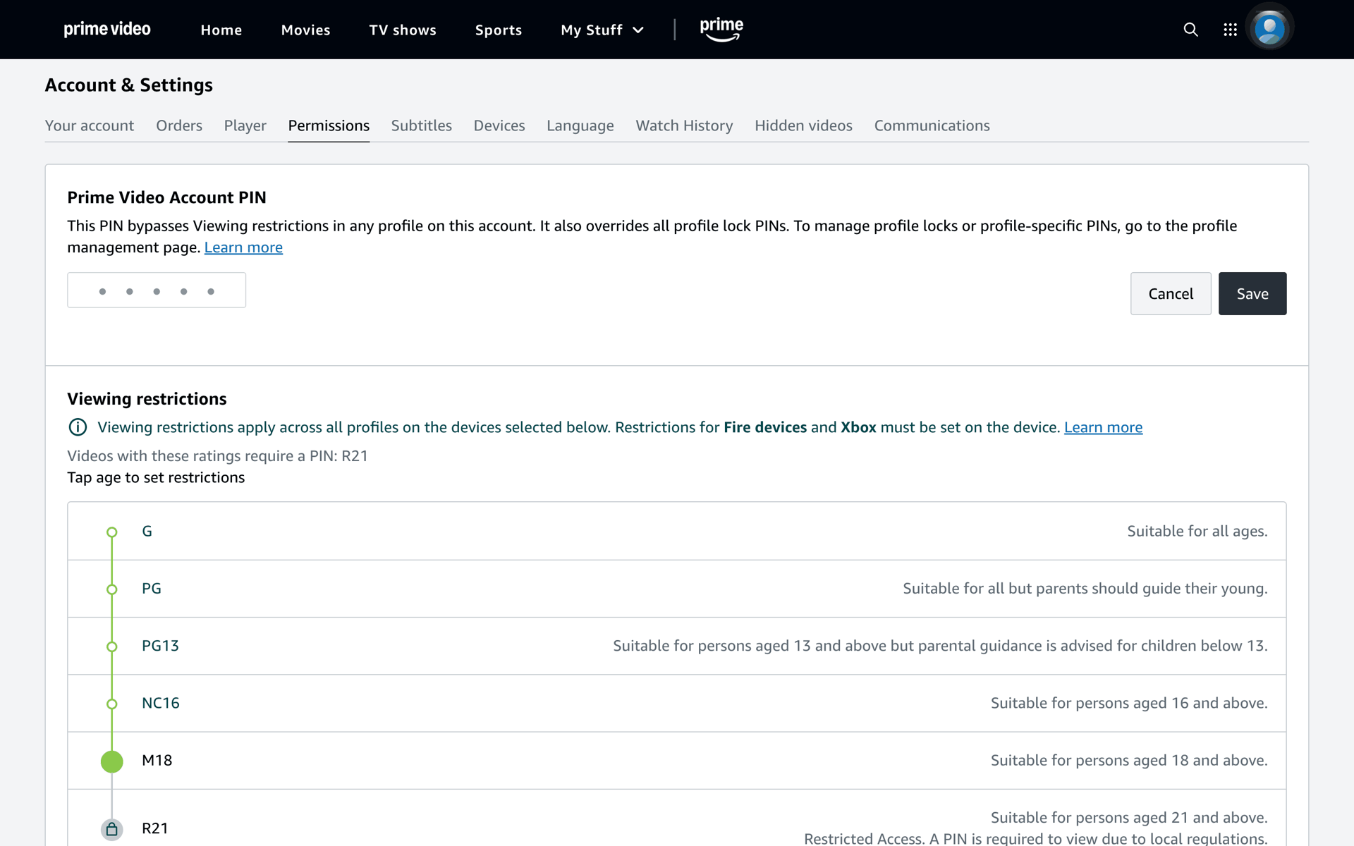 Prime Video Web Entertainment interface screenshot 24