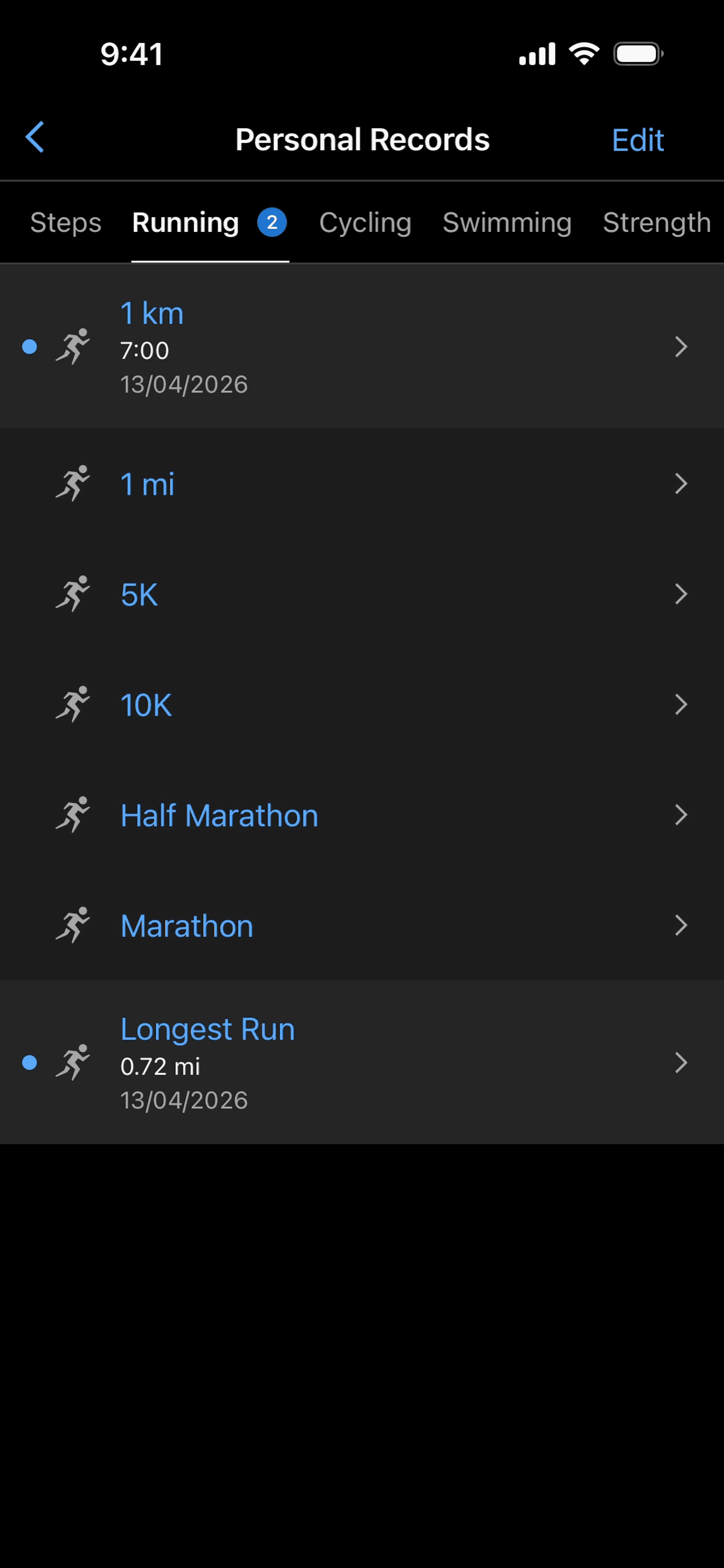 Garmin Connect iOS Health & Fitness interface screenshot 6