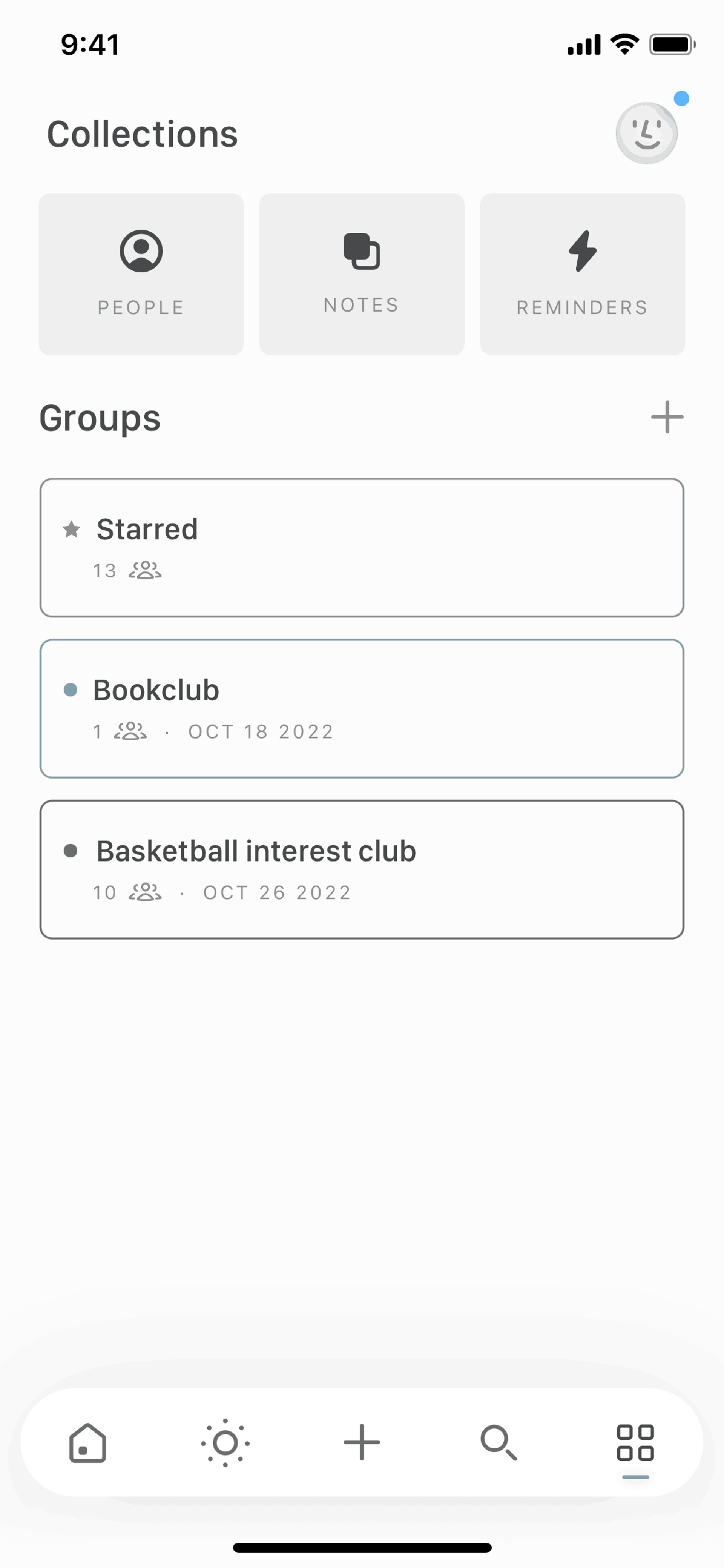Clay iOS Productivity interface screenshot 2