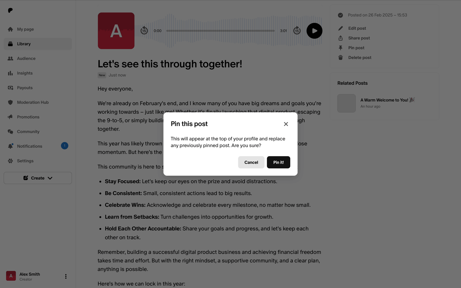 Patreon Web Social Networking interface screenshot 12