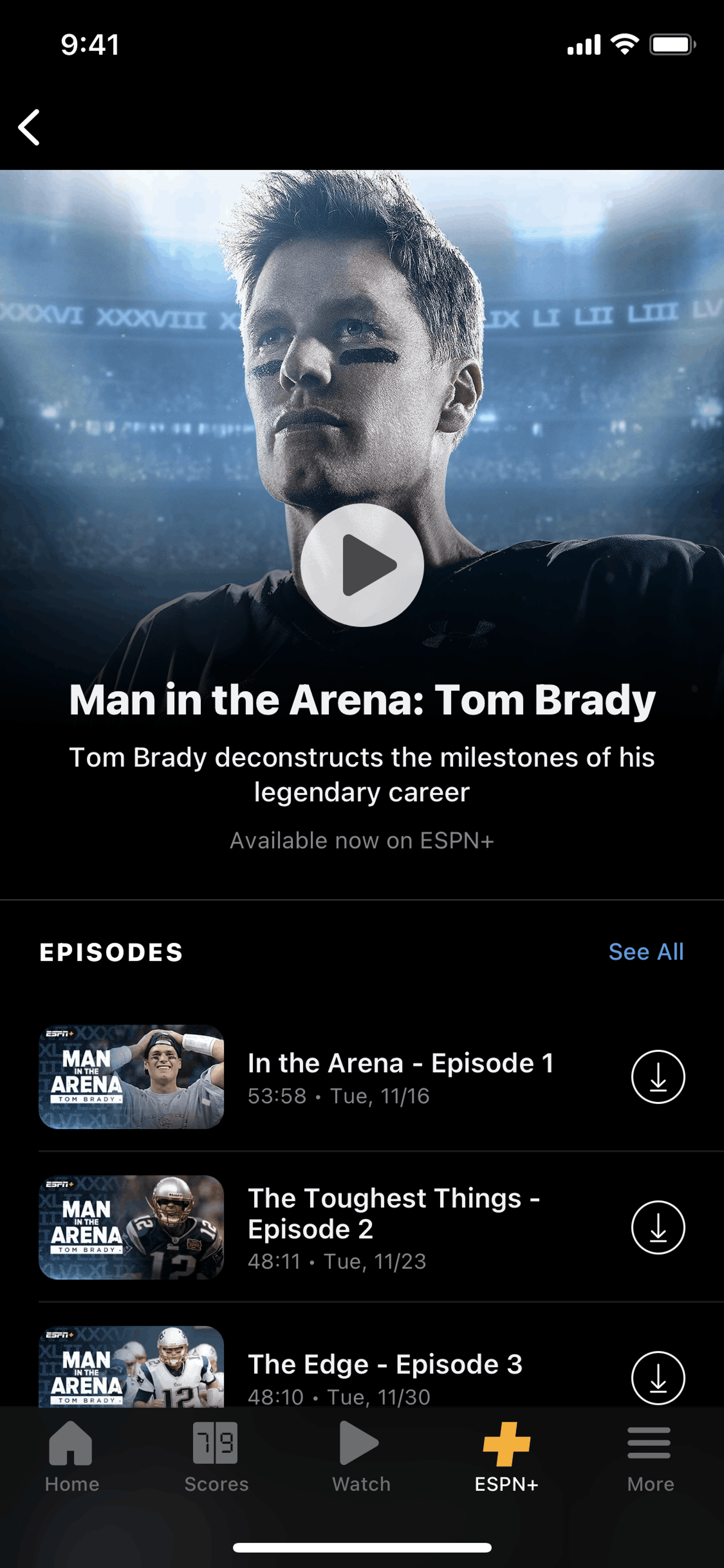 ESPN iOS Sports interface screenshot 22