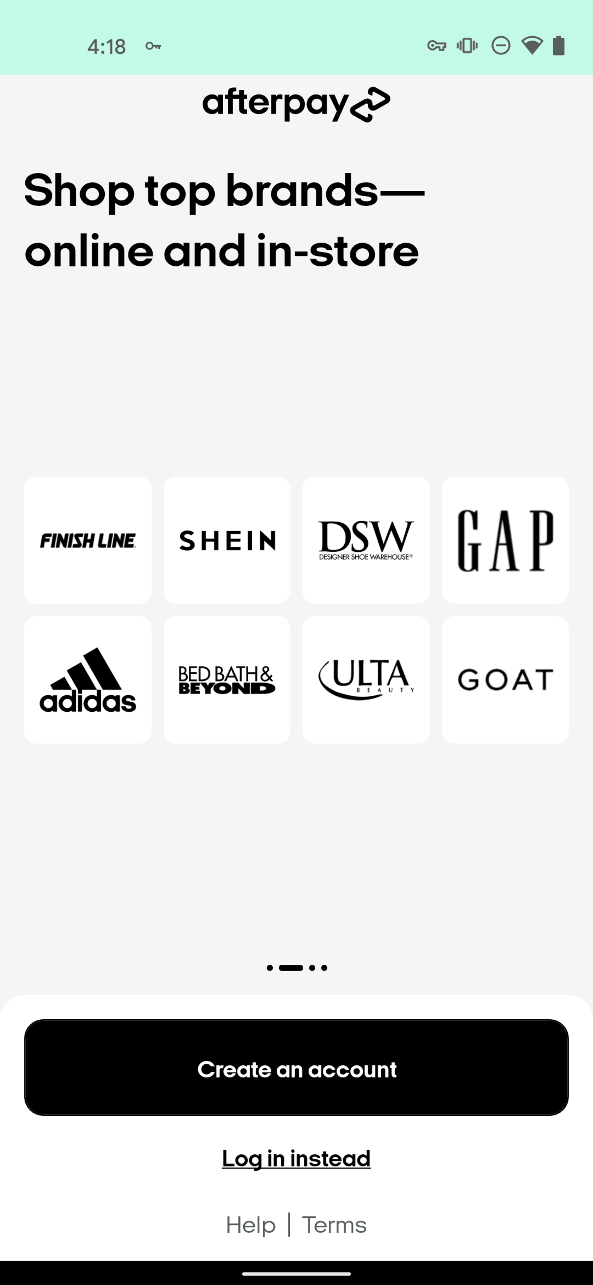 Afterpay Android Shopping interface screenshot 3