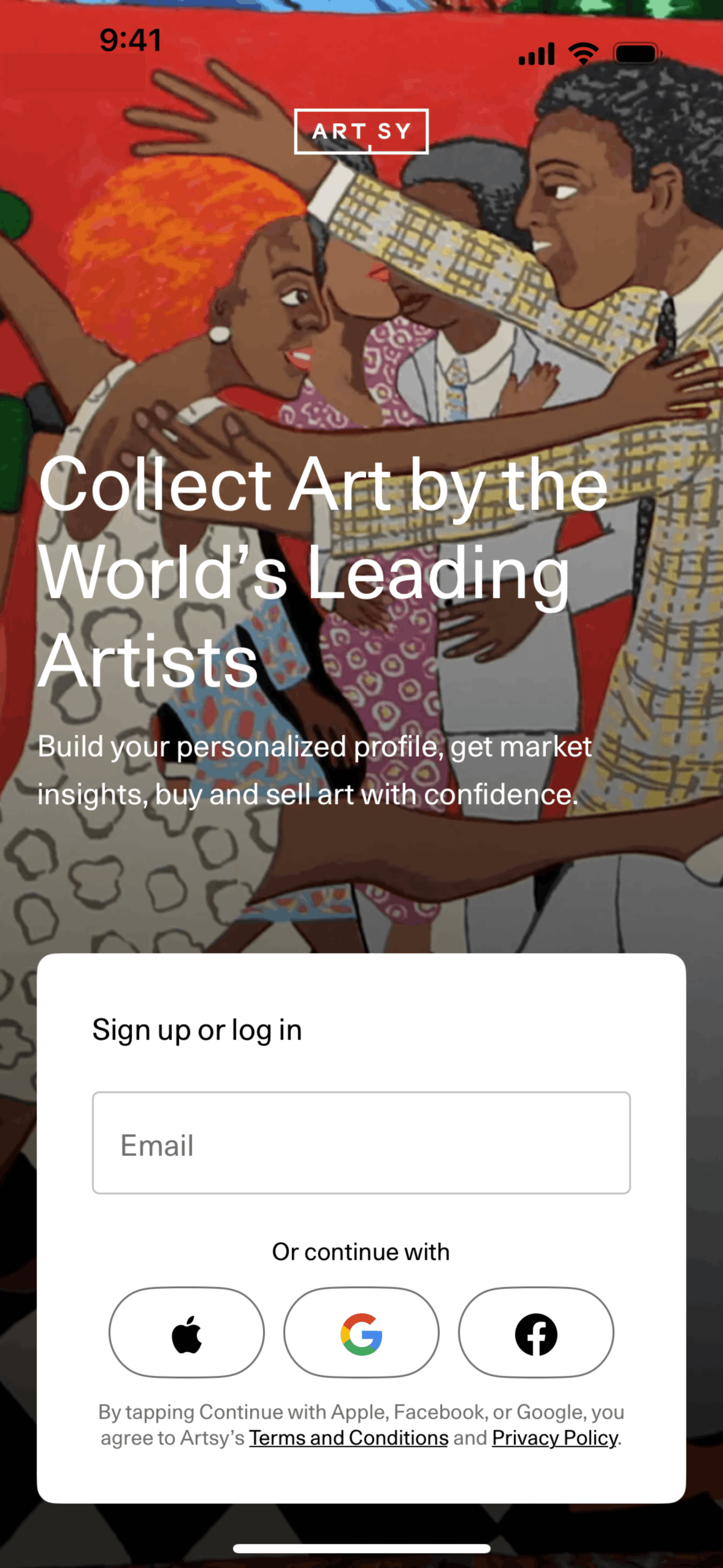 Artsy iOS Shopping interface screenshot 2