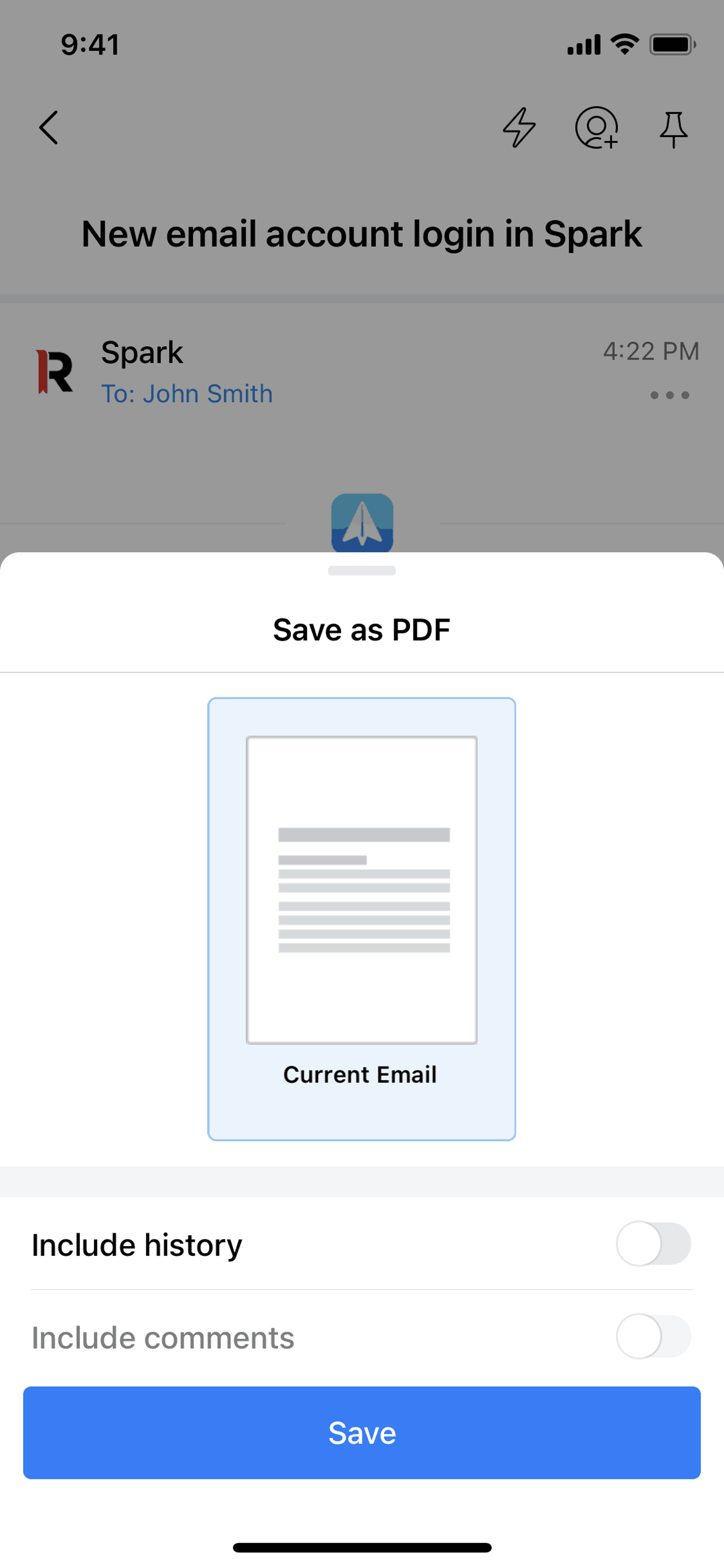 Spark Mail iOS AI interface screenshot 11
