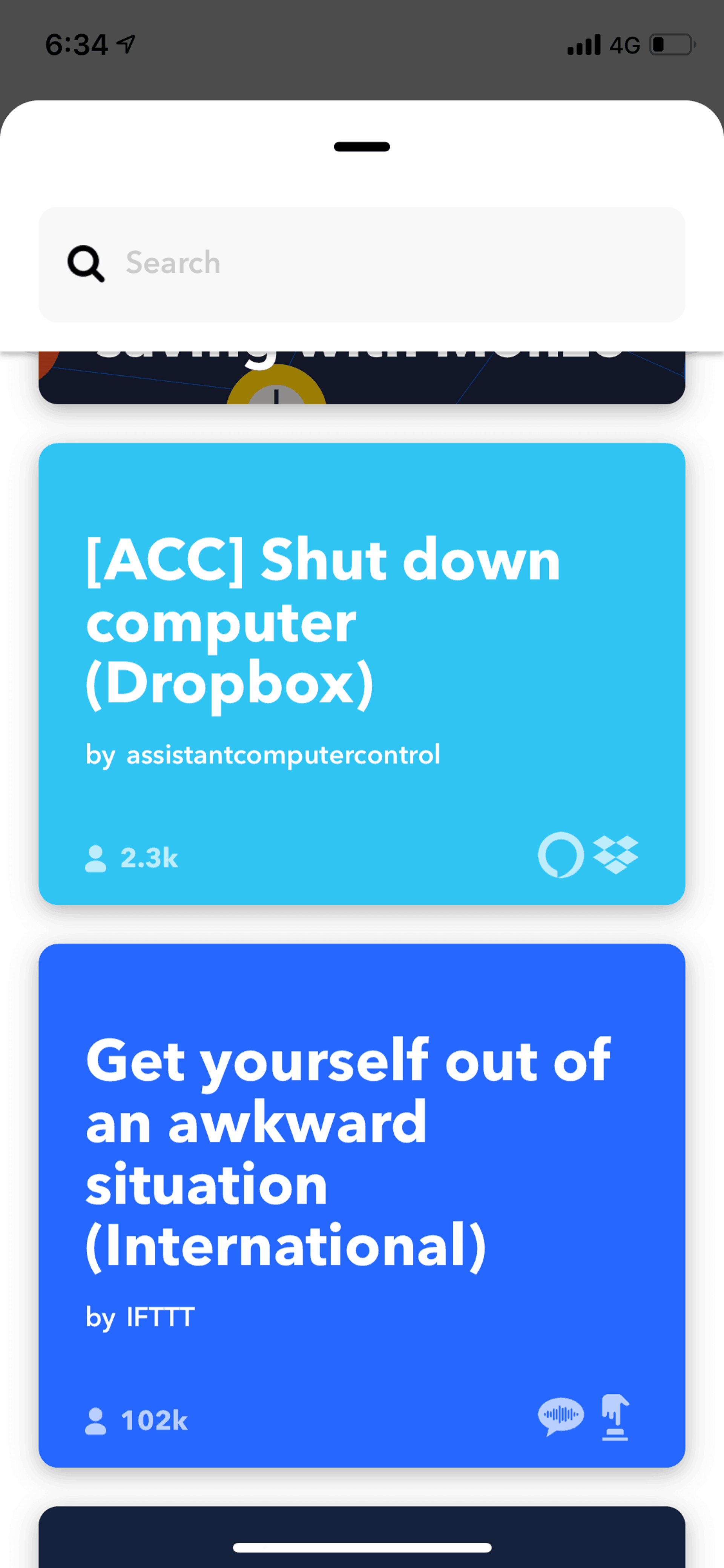 IFTTT iOS Productivity interface screenshot 12