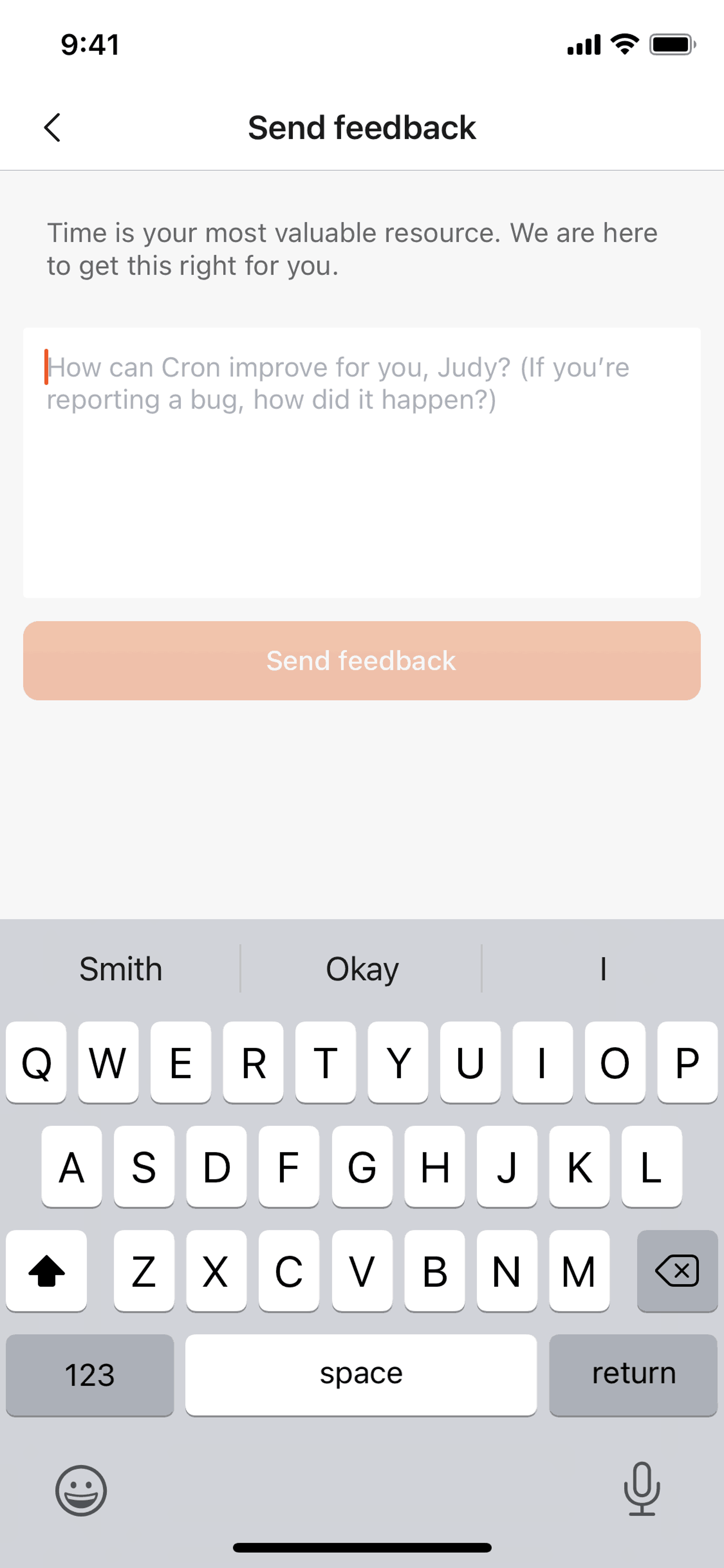 Cron Calendar iOS Productivity interface screenshot 4