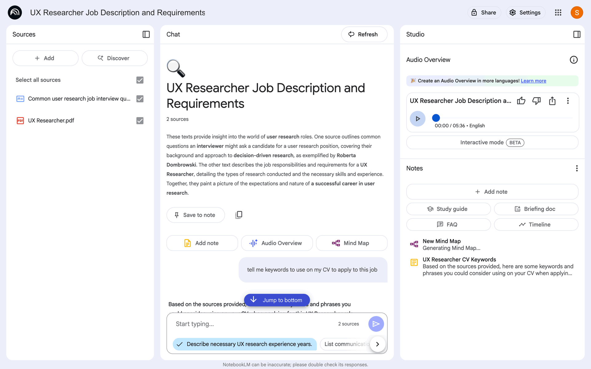 NotebookLM Web AI interface screenshot 14
