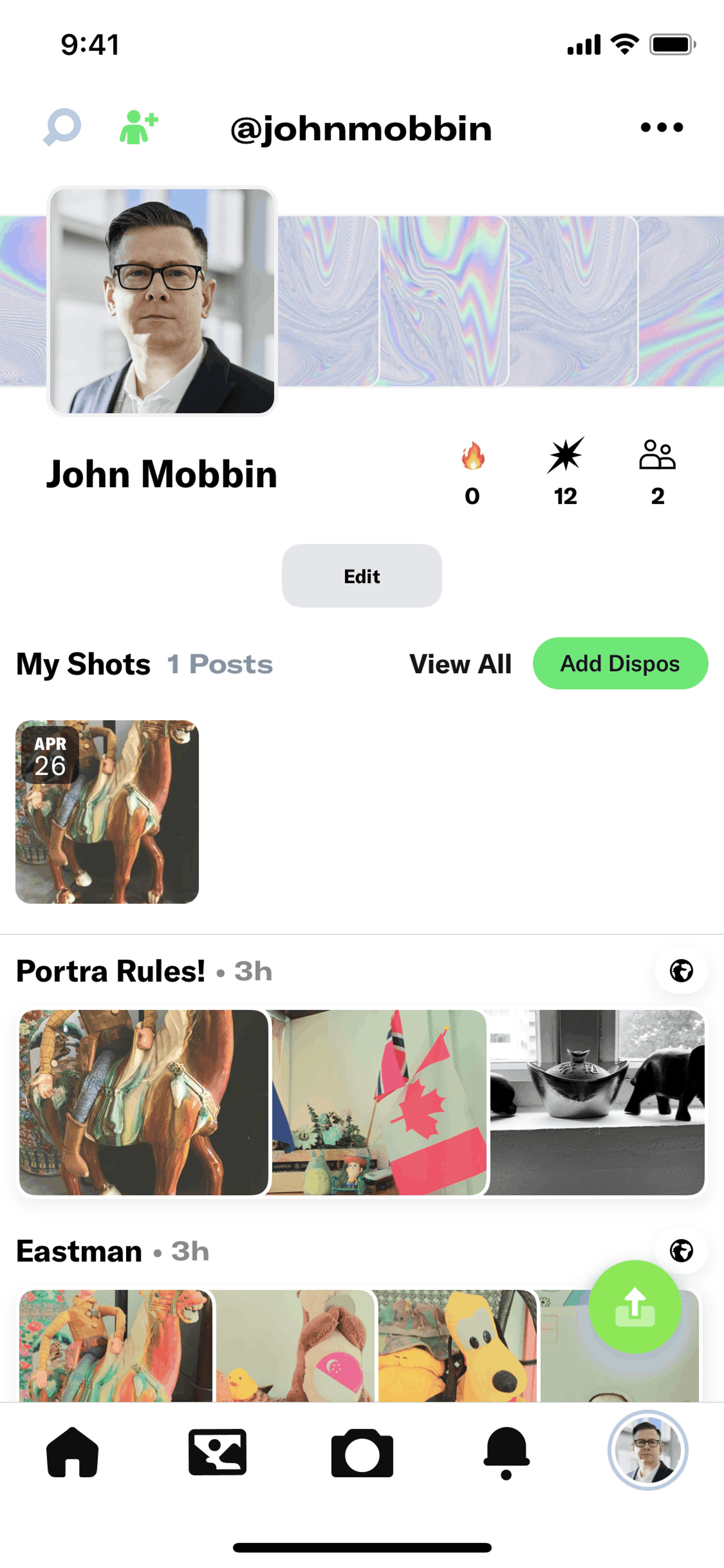 Dispo iOS Photo & Video interface screenshot 3