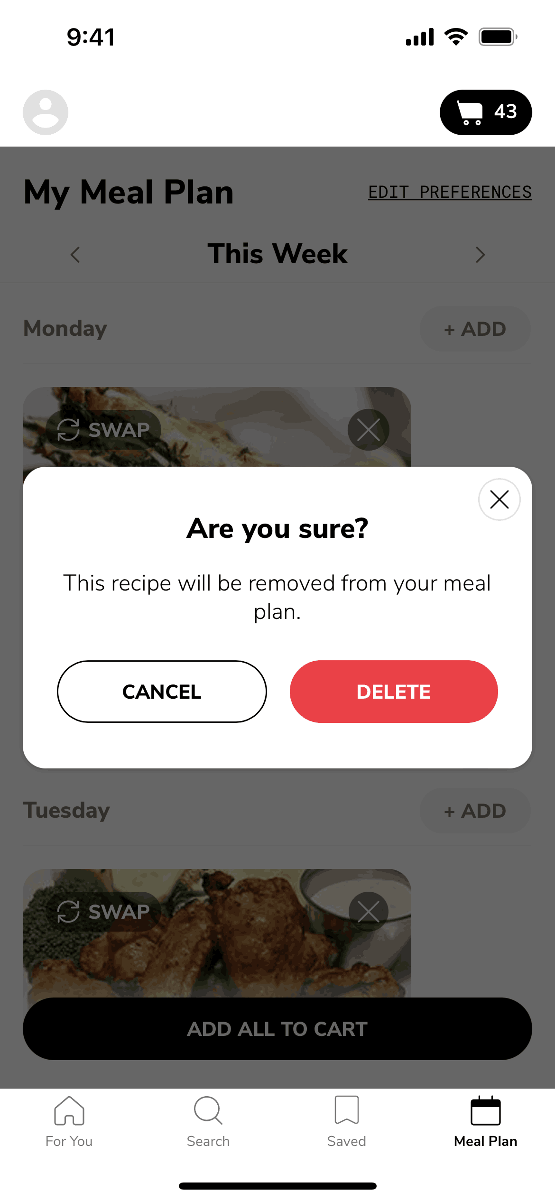SideChef iOS Food & Drink interface screenshot 21