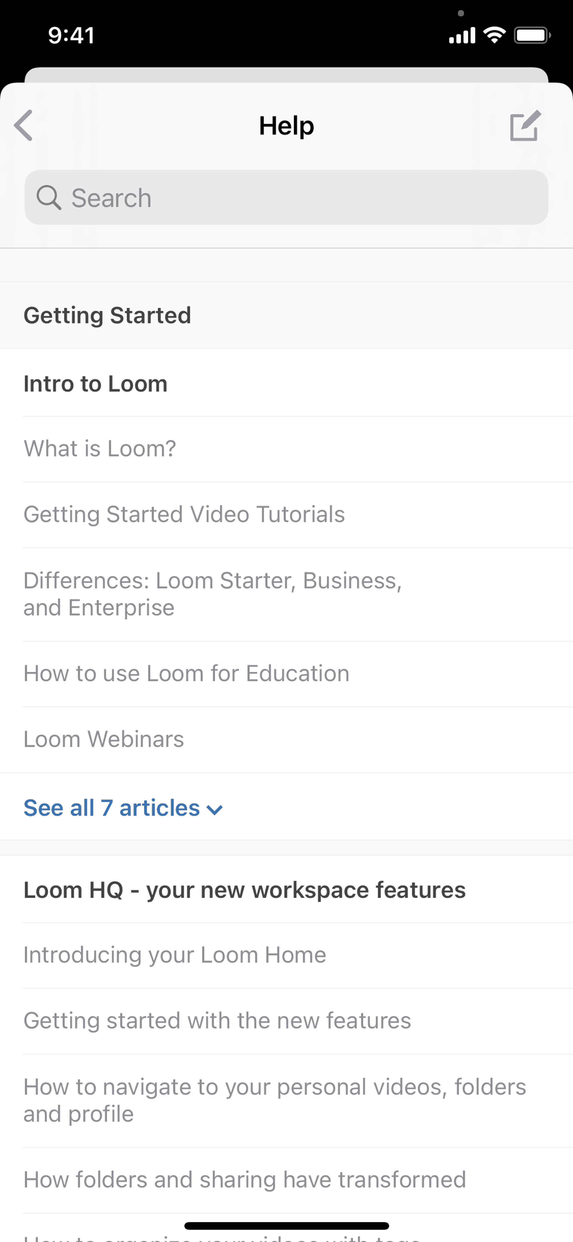 Loom iOS Photo & Video interface screenshot 21