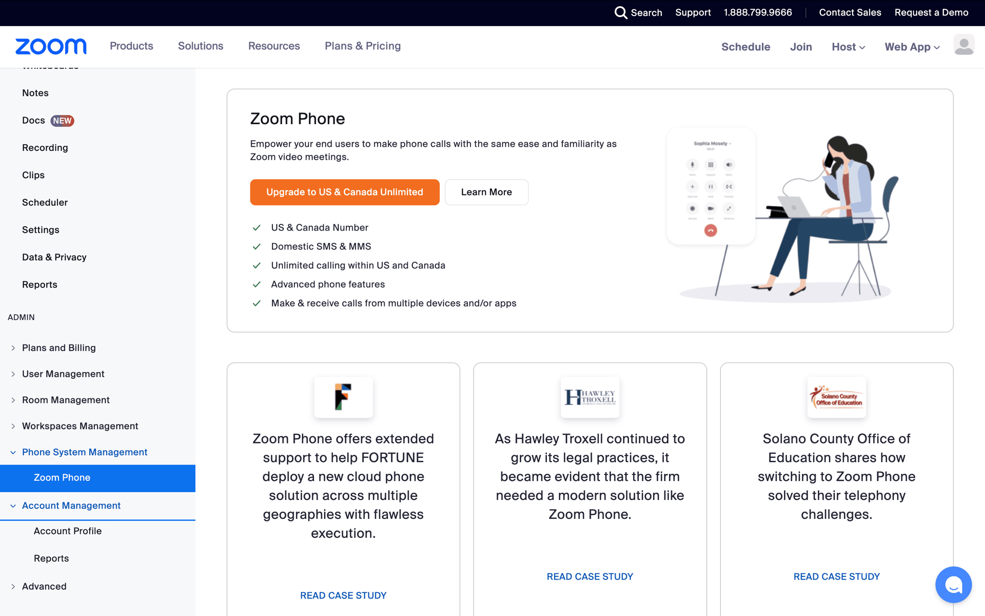 Zoom Web Business interface screenshot 12