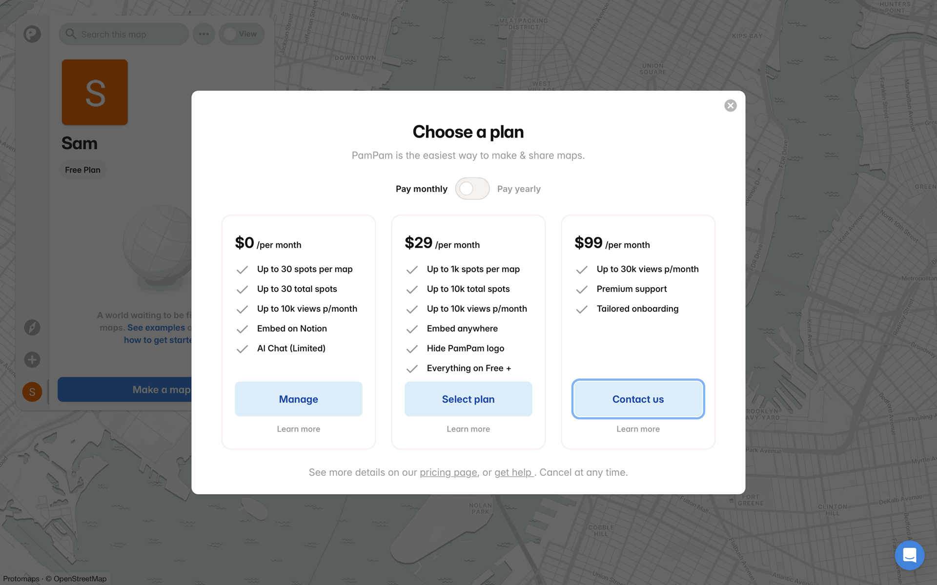 PamPam Web AI interface screenshot 3